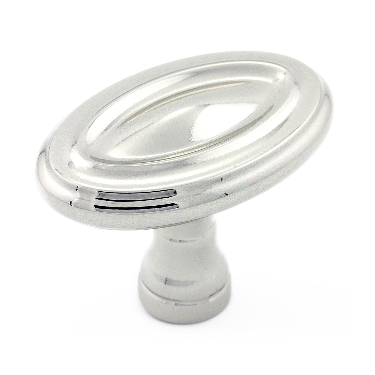 Richelieu BP74043180 Boucherville 1-11/16-in Polished Nickel Oval Traditional Cabinet Knob