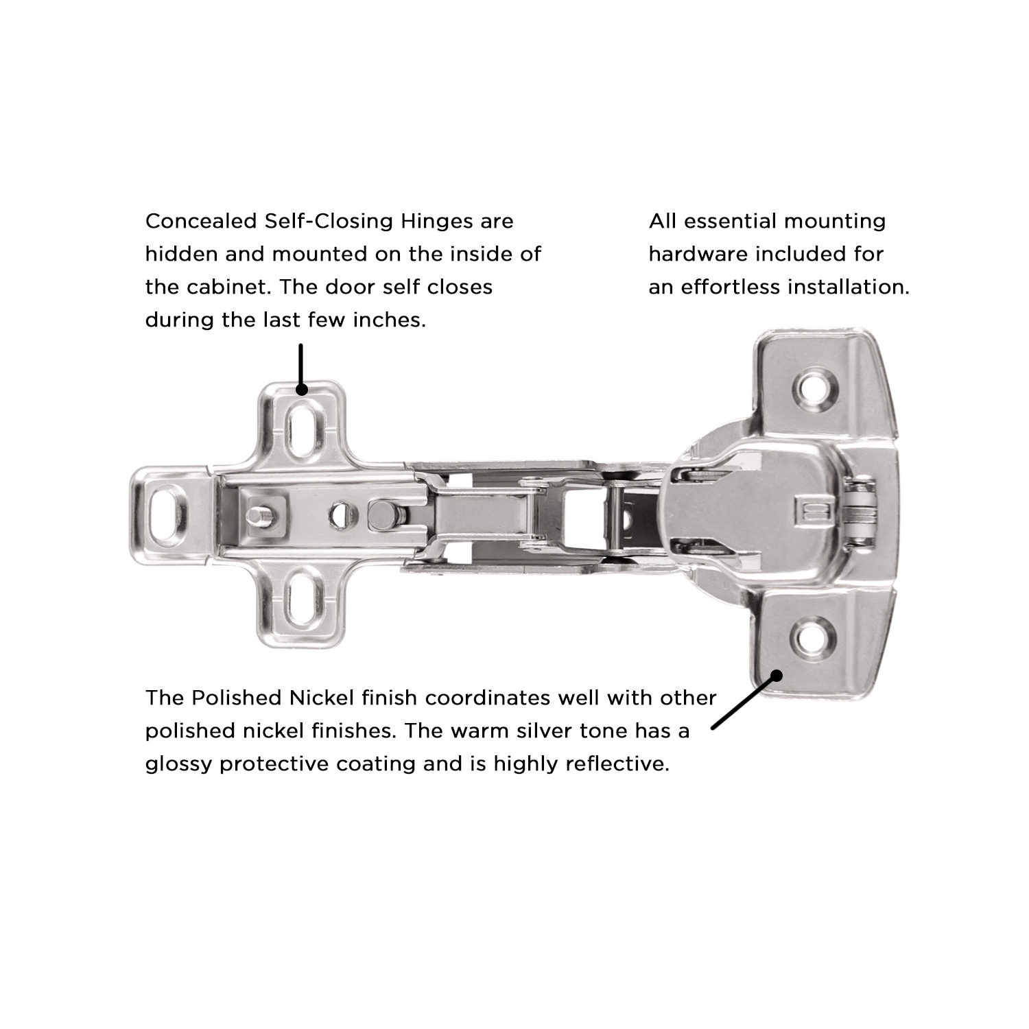 Hickory Hardware P5125-14-10B Cabinet-Hinges - View #5