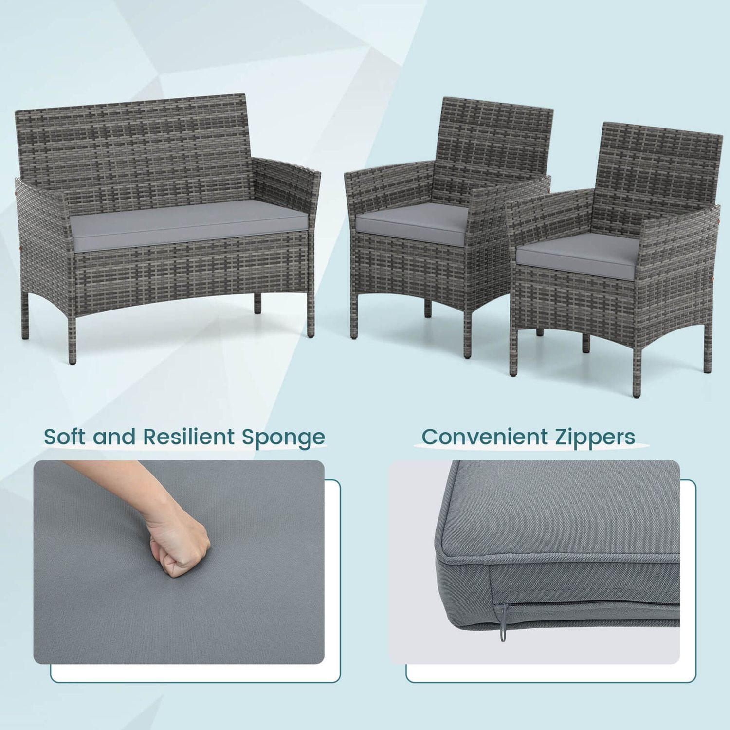 Costway HCST05332 Patio-Conversation-Sets - View #5