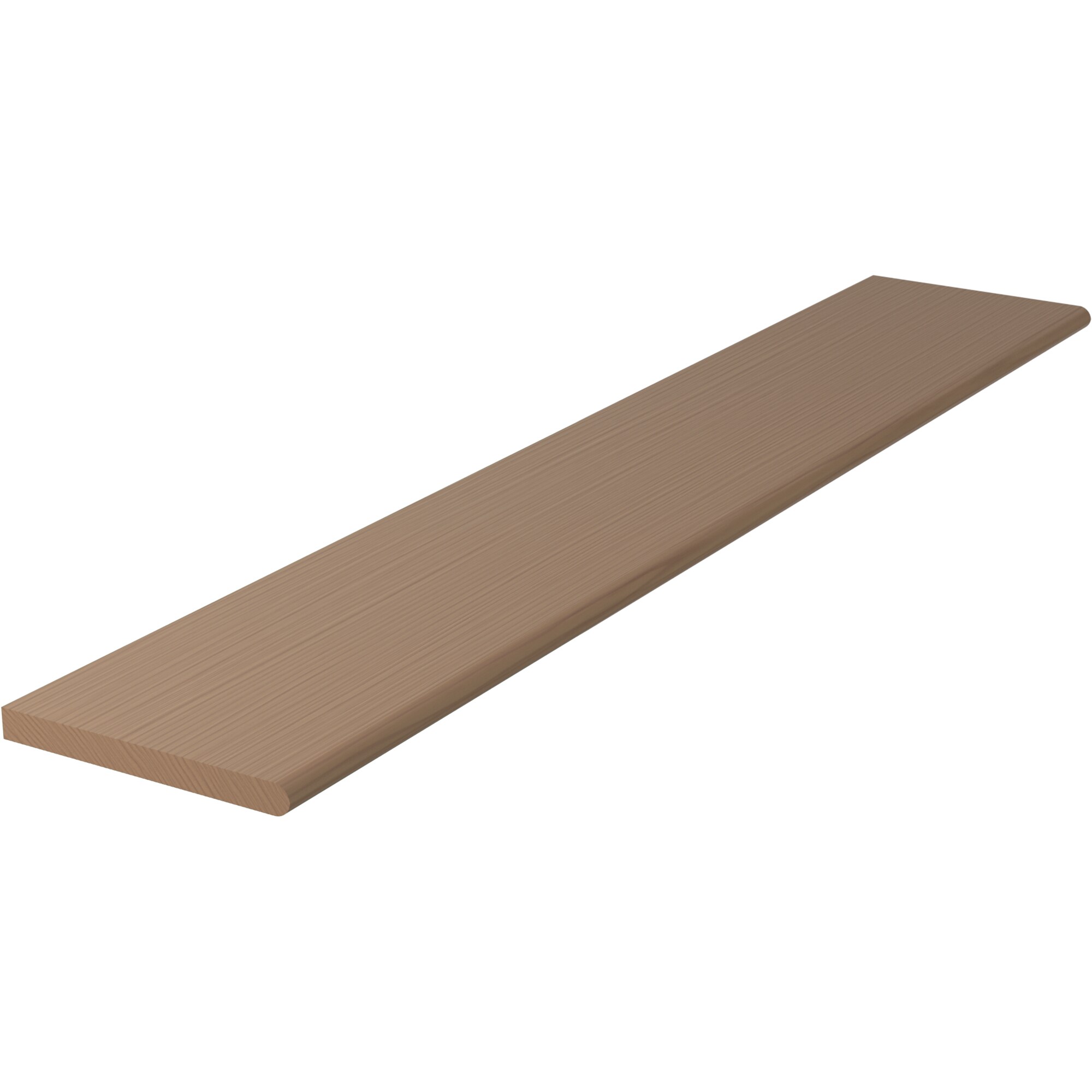 L.J. Smith Stair Systems 807010X54-P 54-in x 10.5-in x 1-in Brown Poplar No return Bullnose Stair Tread