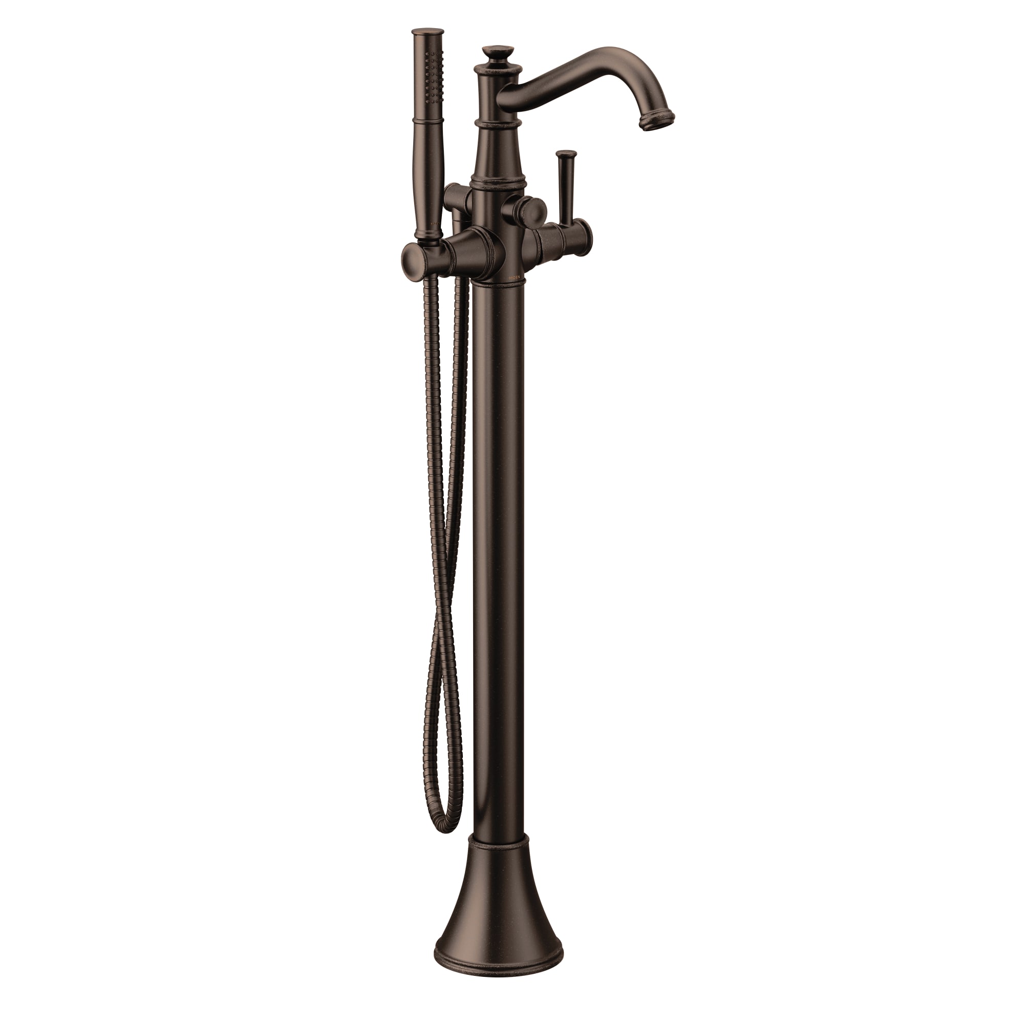 Moen 9025ORB Belfield Oil Rubbed Bronze 1-handle Freestanding Mid-arc Bathtub Faucet with Hand Shower