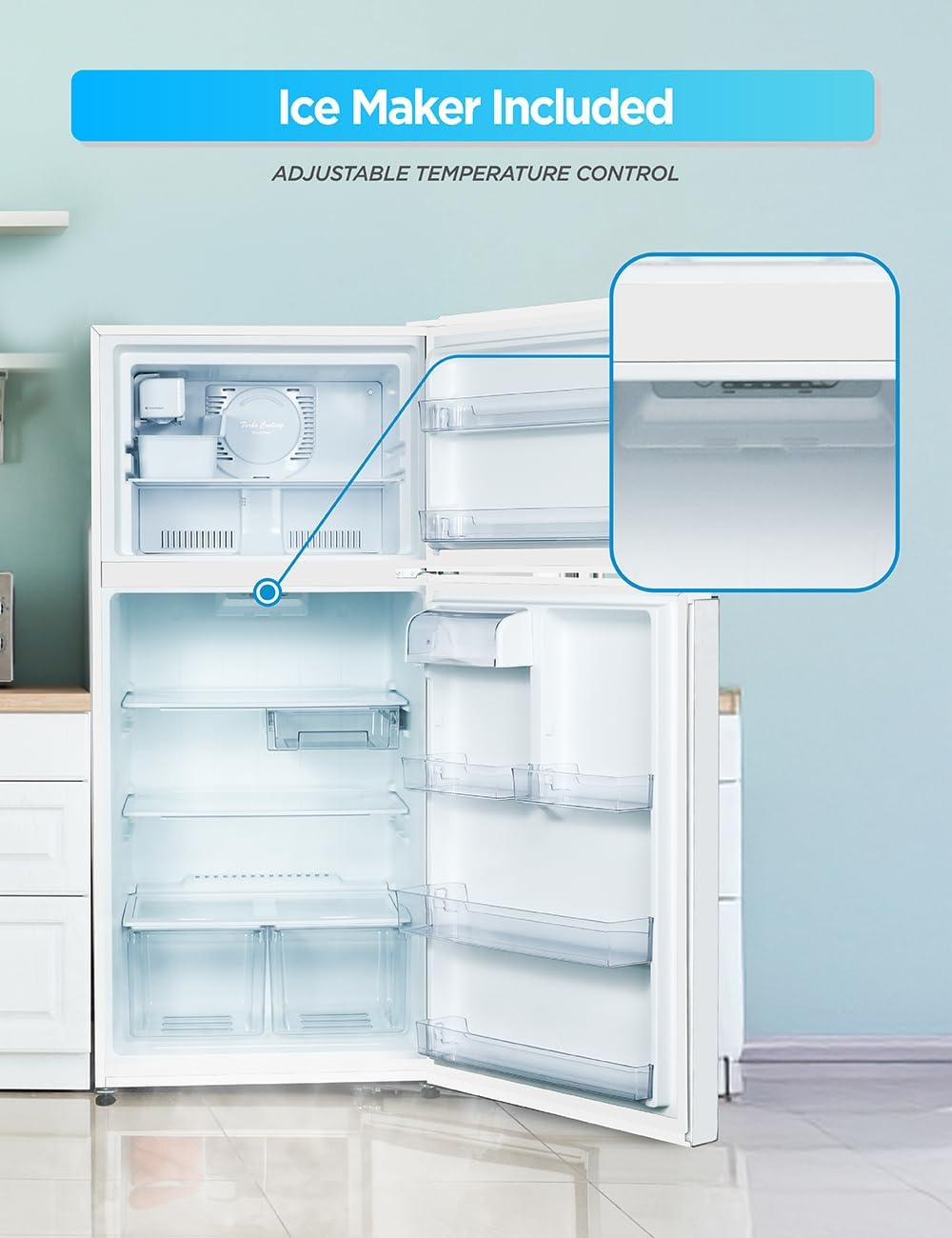 Commercial Cool CCR2000GIMW Top-Freezer-Refrigerators - View #3