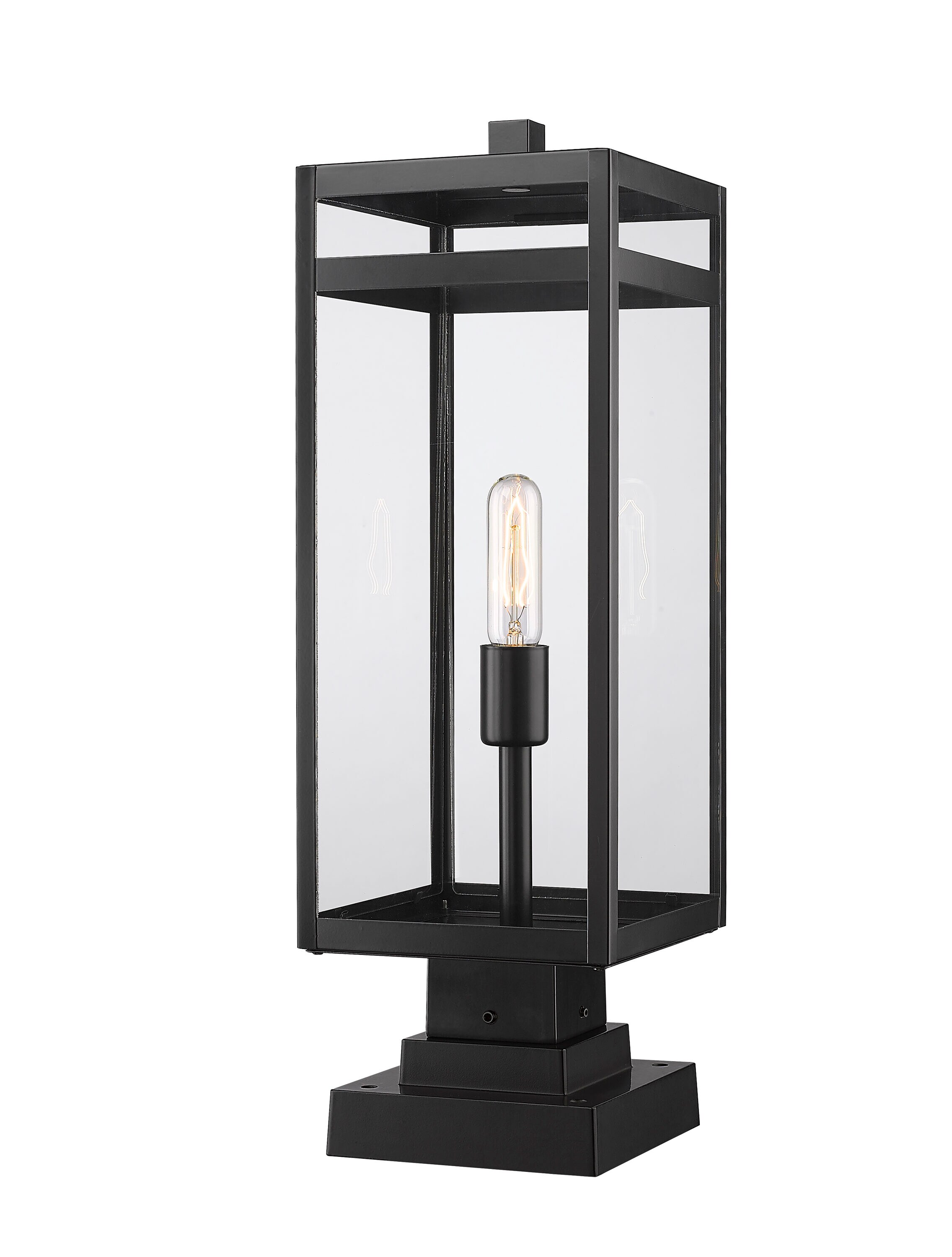 逆輸入 Z-Lite Nuri 23-in H Black Hardwired Halogen Pier-mounted スポーツ