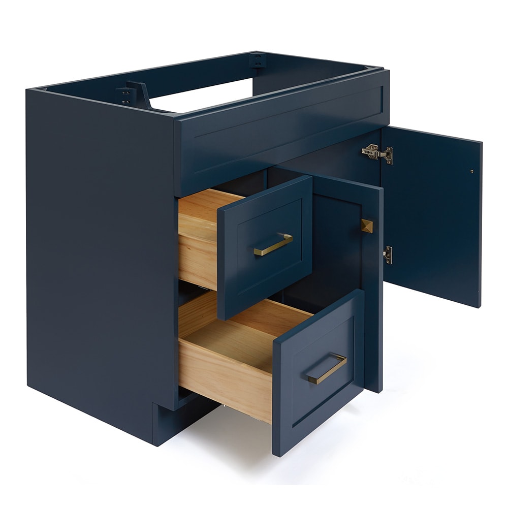 Midnight Blue 42" Freestanding Wood Vanity Cabinet