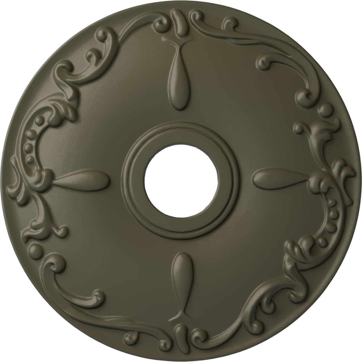 Ekena Millwork CM18KEWHF Kent 18-in W x 18-in L Painted Witch Hazel Polyurethane Whole Ceiling Medallion