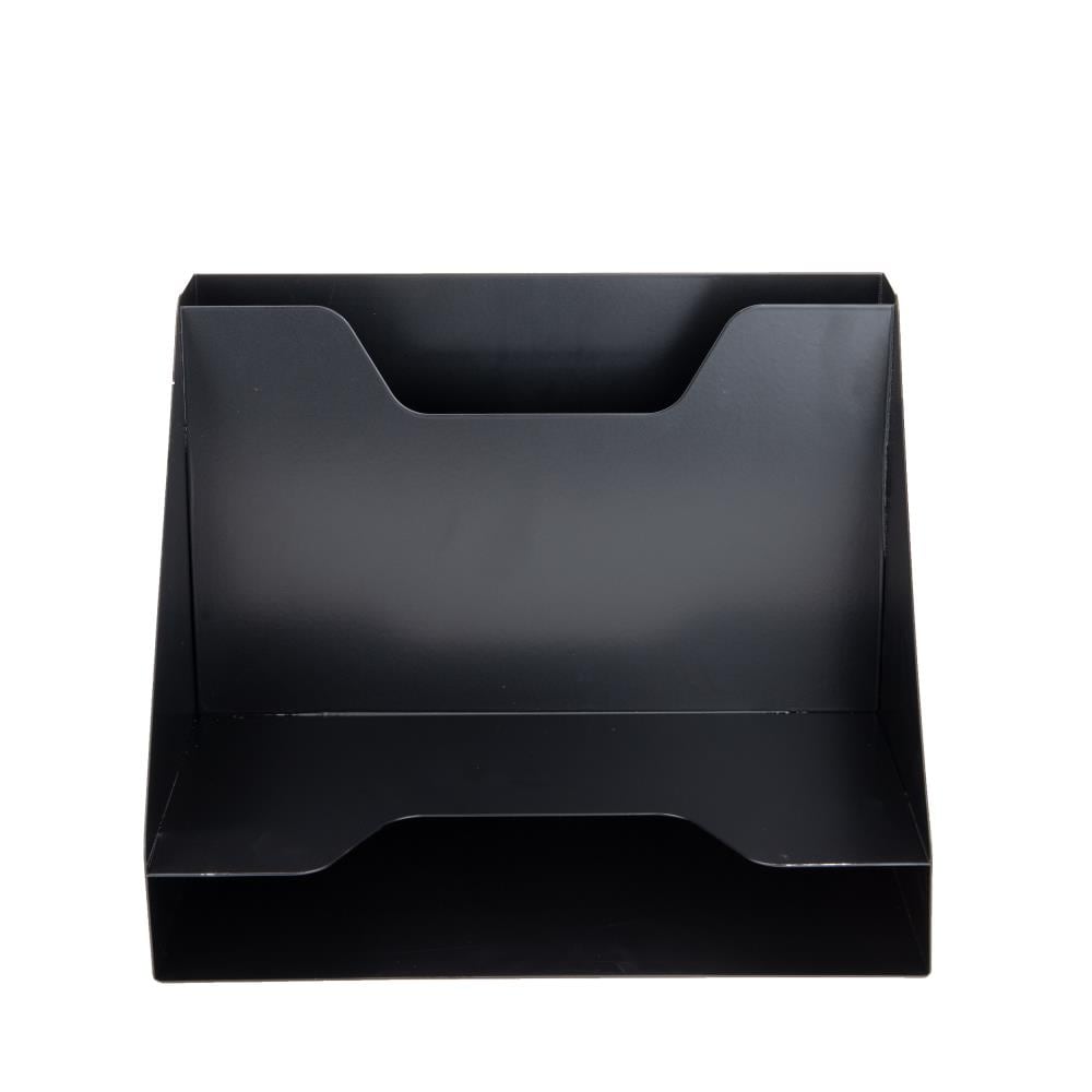 Mind Reader IBOX5-BLK 5-Compartment Black Metal Letter Tray