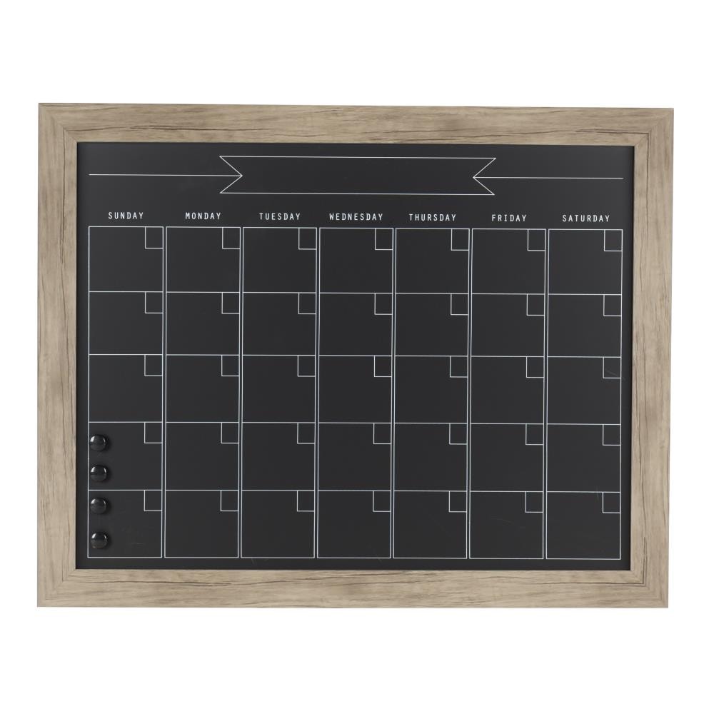 DesignOvation 23 Beatrice Framed Magnetic Chalkboard Calendar Rustic •  Price »