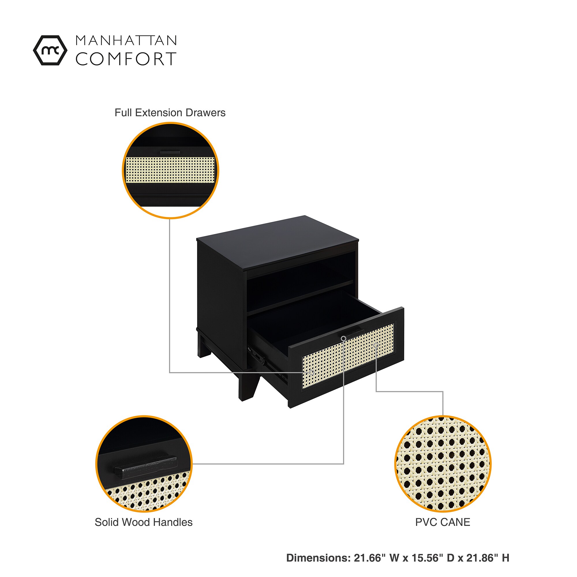 Manhattan Comfort NS-5GLF-BK nightstands - View #4