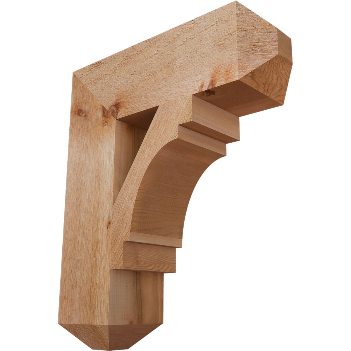 Ekena Millwork BKT06X20X24MRC04RWR Merced craftsman rough sawn 6-in x 20-in x 24-in Western red cedar Brown Wood Standard bracket