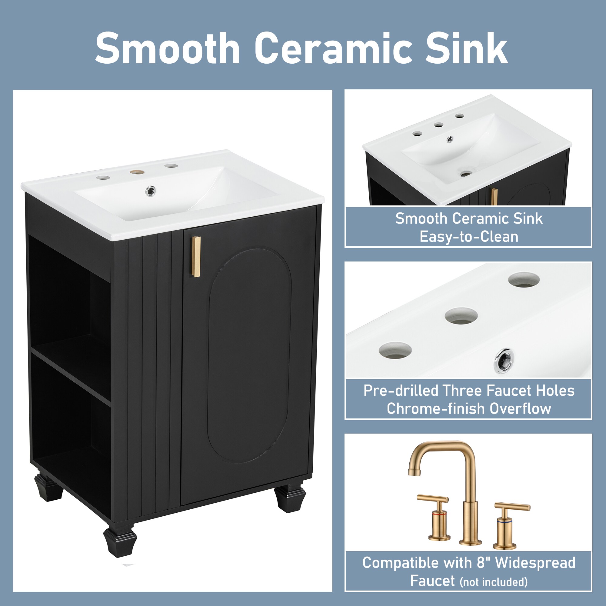 Forclover CNE-P286249W Bath-Vanity-Combo - View #5