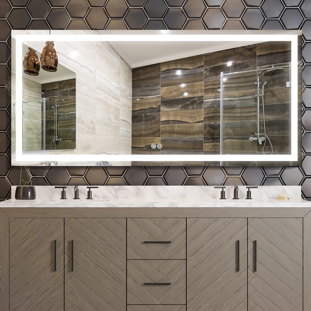Forclover WBSG-127899 Framed-Bath-Mirrors - View #5