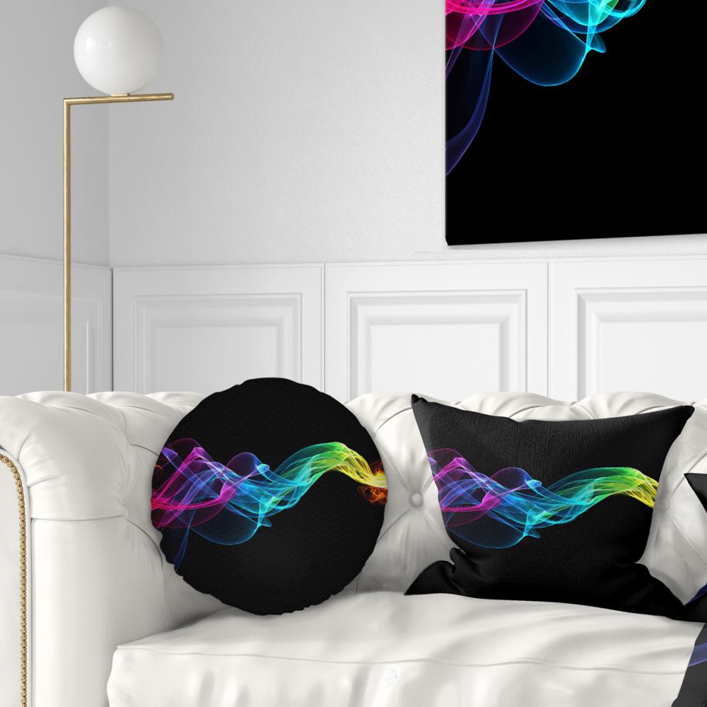 Designart CU14169-12-20 12-in x 20-in Black Indoor Decorative Pillow