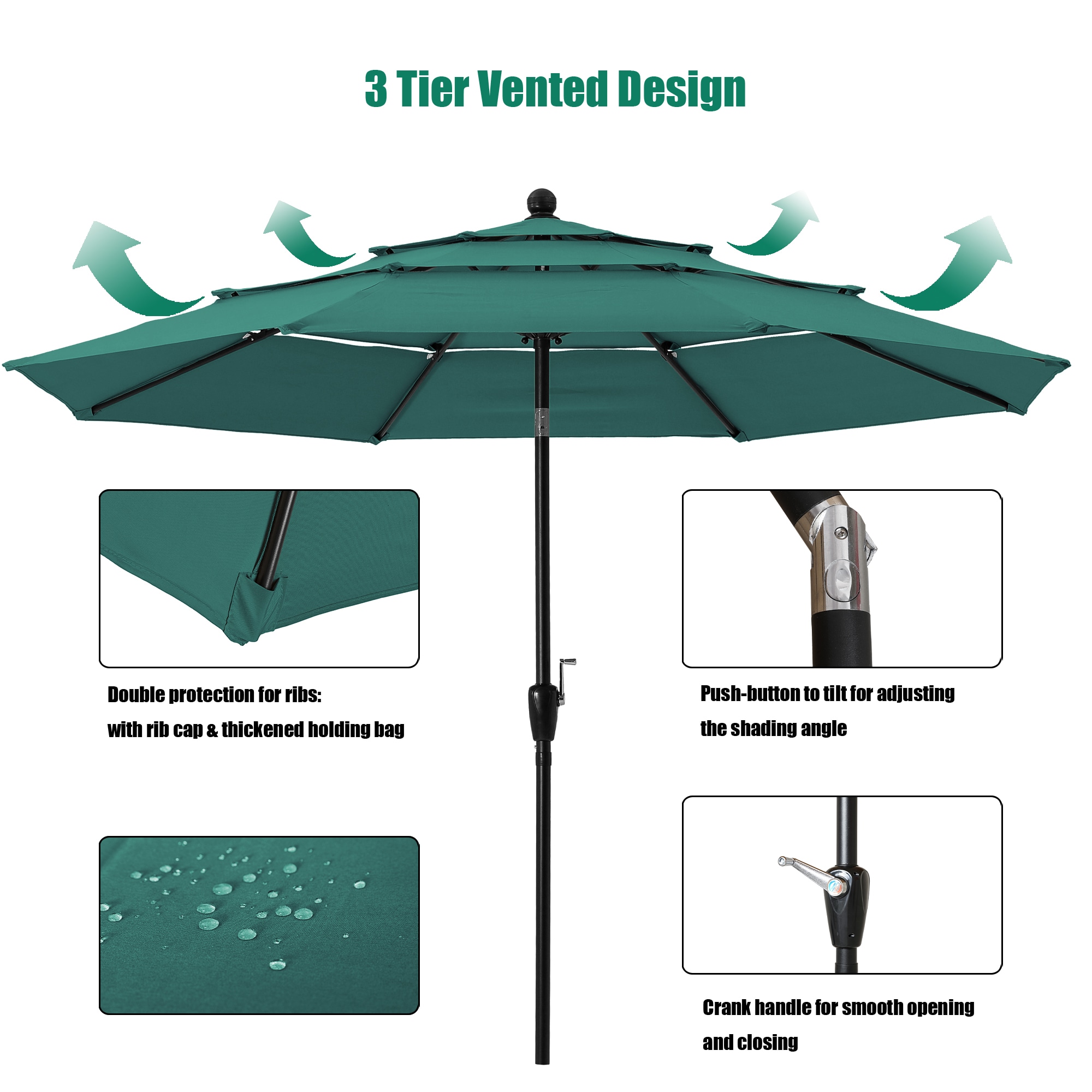 Clihome CLI-21ED37-4-TQ Umbrellas-2 - View #5