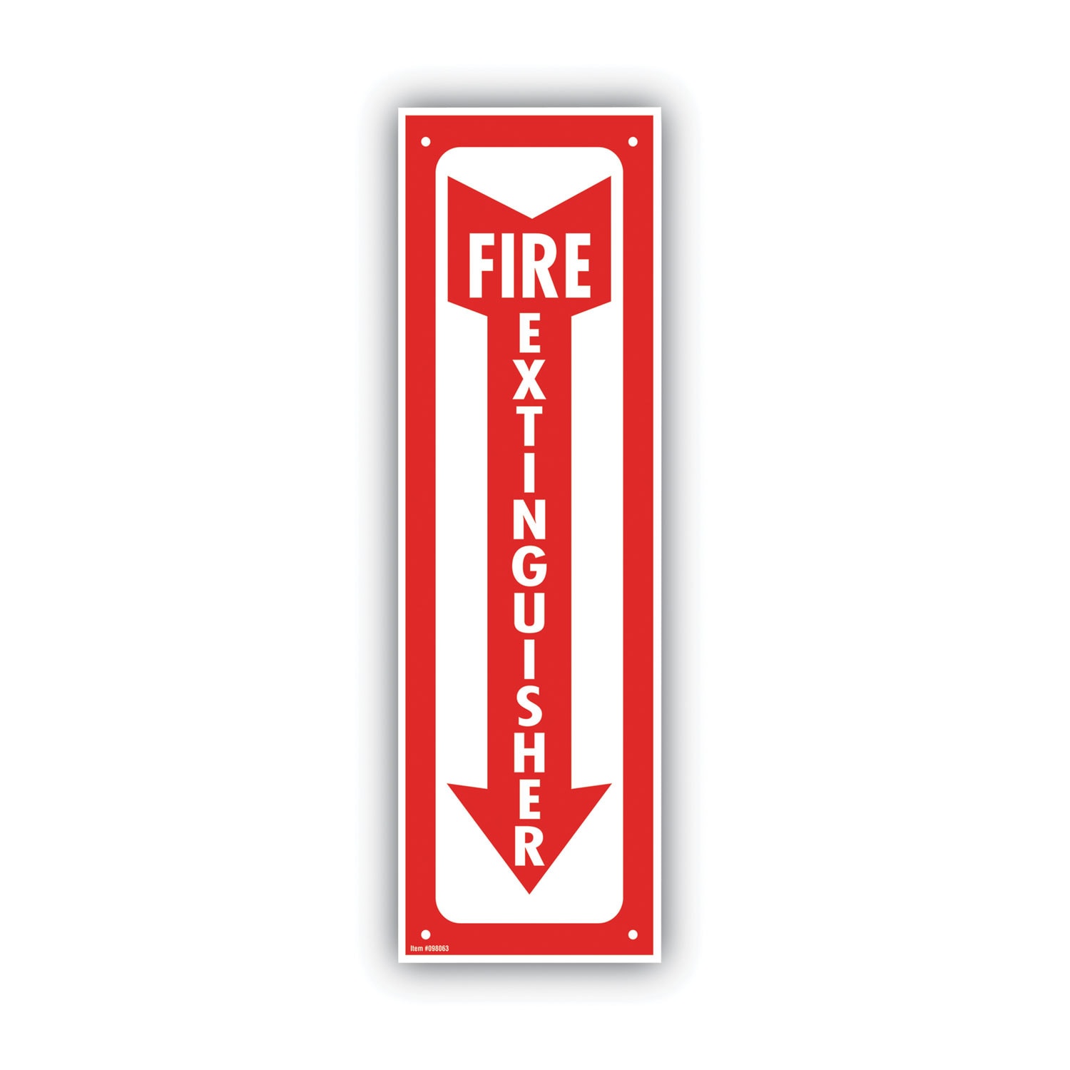 Cosco ESNCOS098063 Glow In The Dark Safety Sign Fire Extinguisher 4 X 13 Red