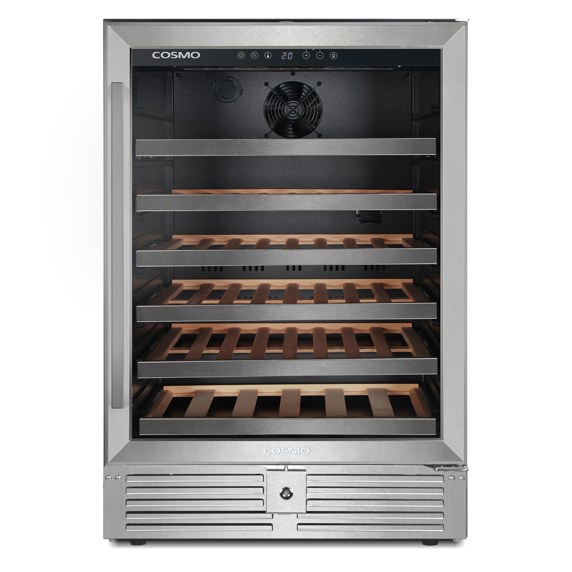 Cosmo COS-24BIWCS 24-in W 52 -Bottles Stainless Steel Built-in/Freestanding Indoor Wine Cooler