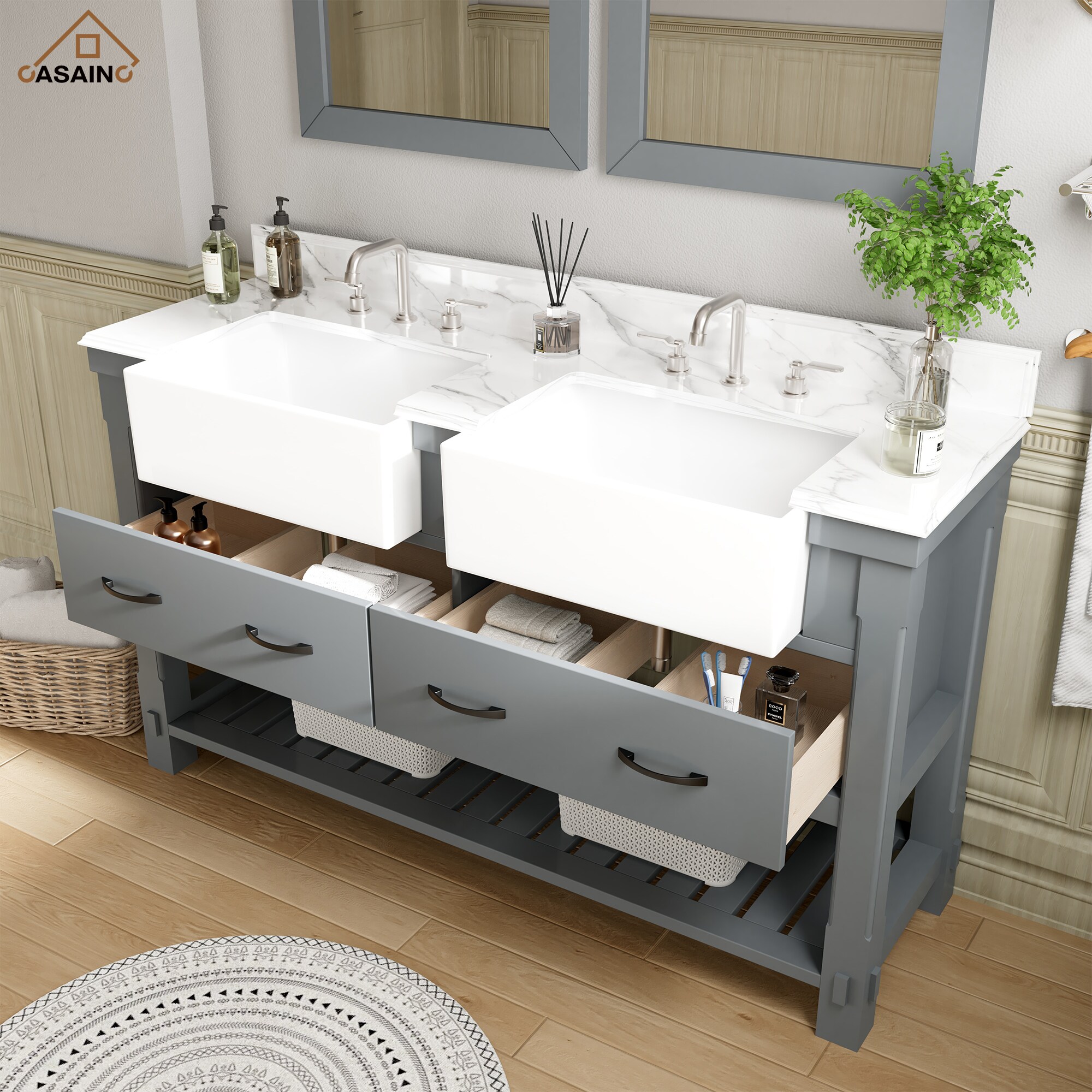 CASAINC MS-10036-CAB-GR Bath-Vanity-Combo - View #5