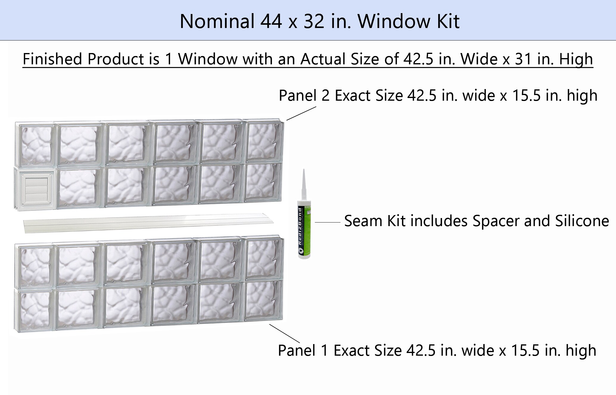 REDI2SET D4432DC Glass-Block-Windows - View #2