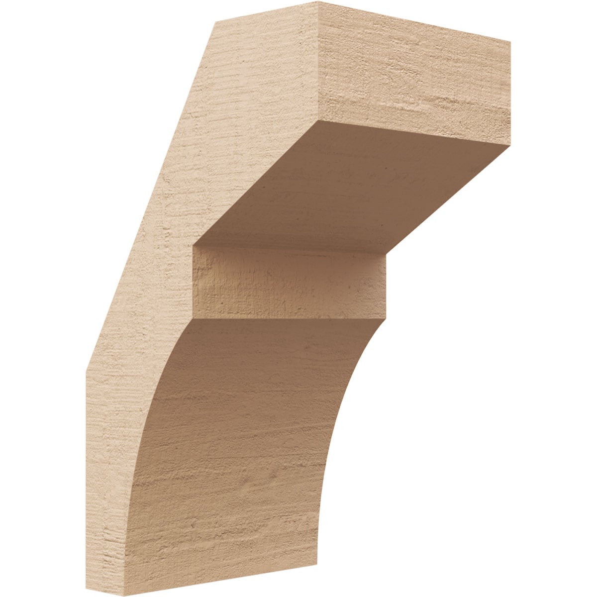 Ekena Millwork BRCUR05X06X10MONRCPR 5-in x 10-in x 6-in Primed Urethane Monterey Rough Cedar TimberThane Knee Brace