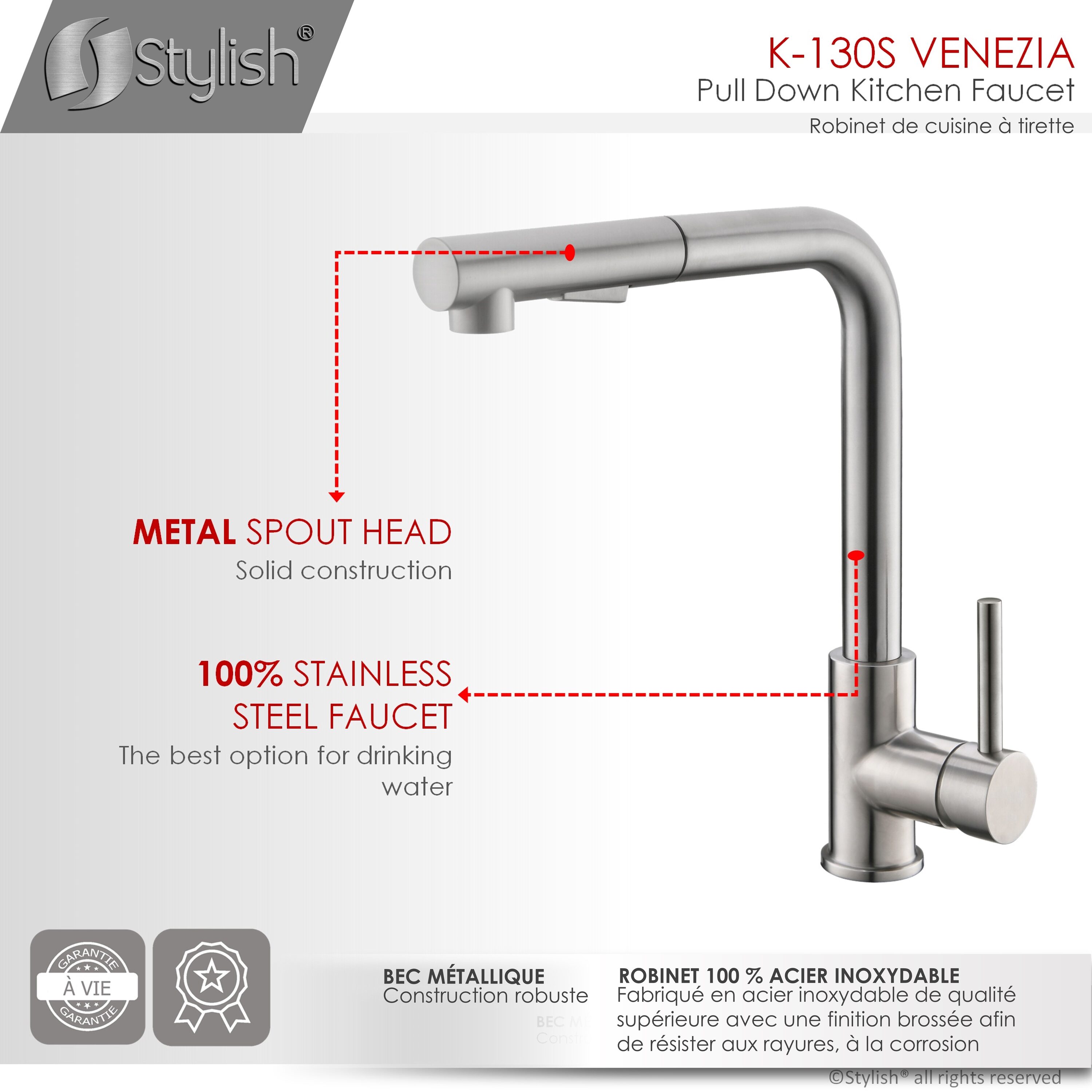 Stylish K130SS01S Kitchen-Faucets - View #3
