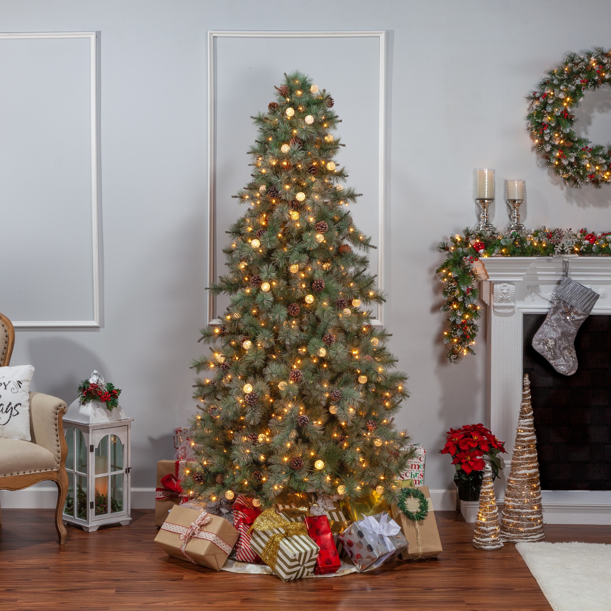 7.5 ft Pre-Lit Warm White LED Arcadia Fir Christmas Tree