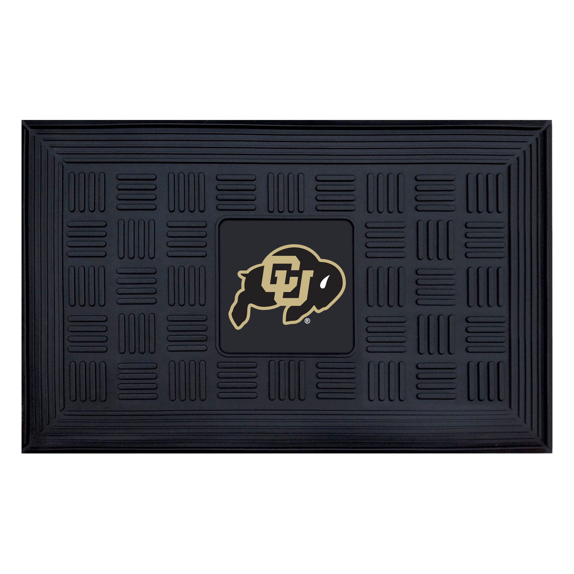 FANMATS 11354 Colorado Buffaloes 2-ft x 3-ft Black Vinyl Rectangular Indoor or outdoor Decorative Sports Door mat