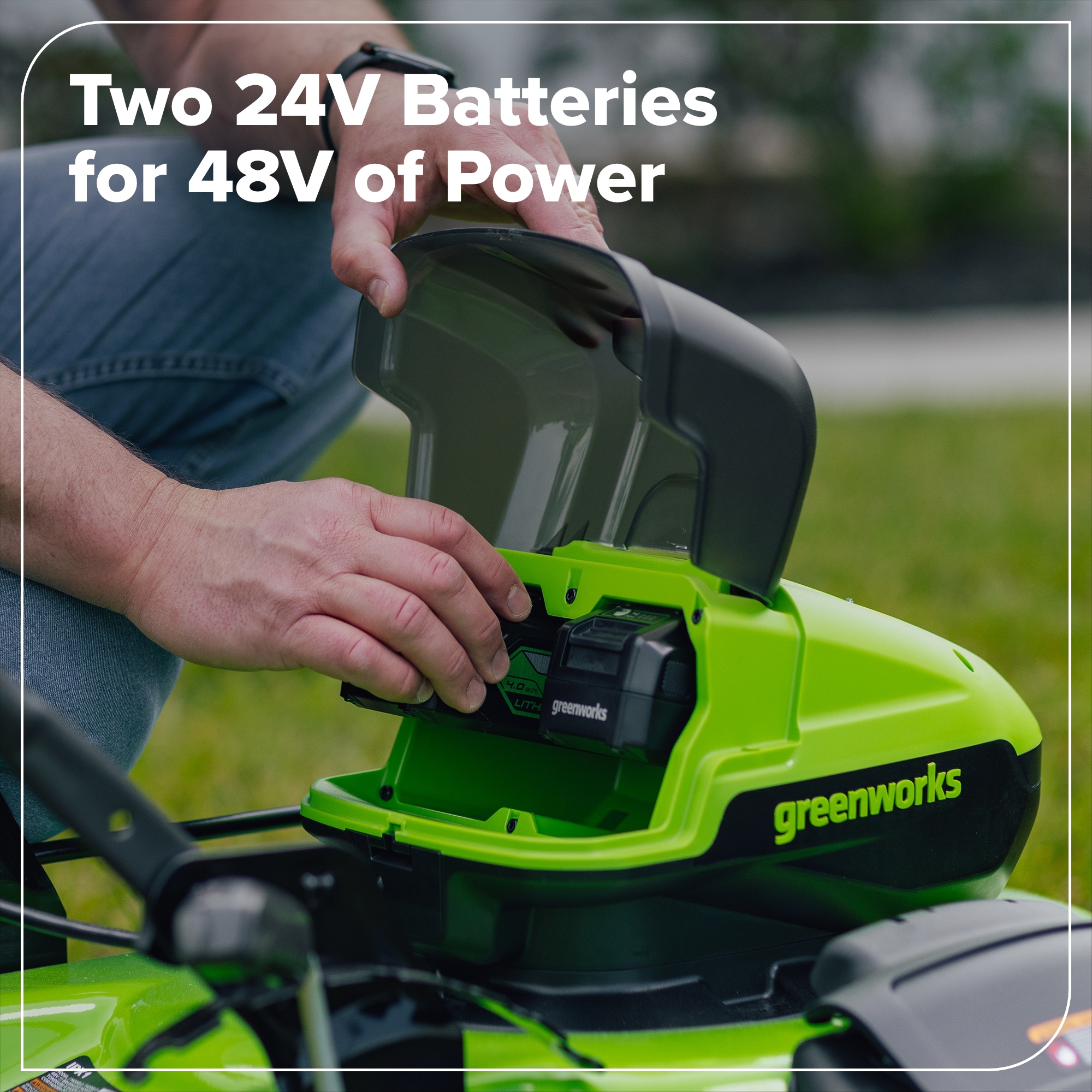 Greenworks MO48L423 Cordless-Elec-Push-Mowers - View #5