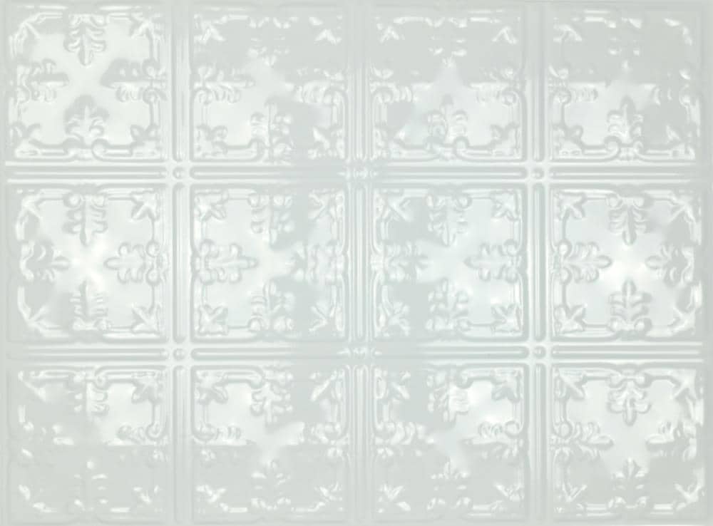 Metal Ceiling Express 1211824GLWH 1.5-ft x 2-ft Gloss White Steel Surface-mount Ceiling Plank (5-Pack, 15-sq ft / Case)