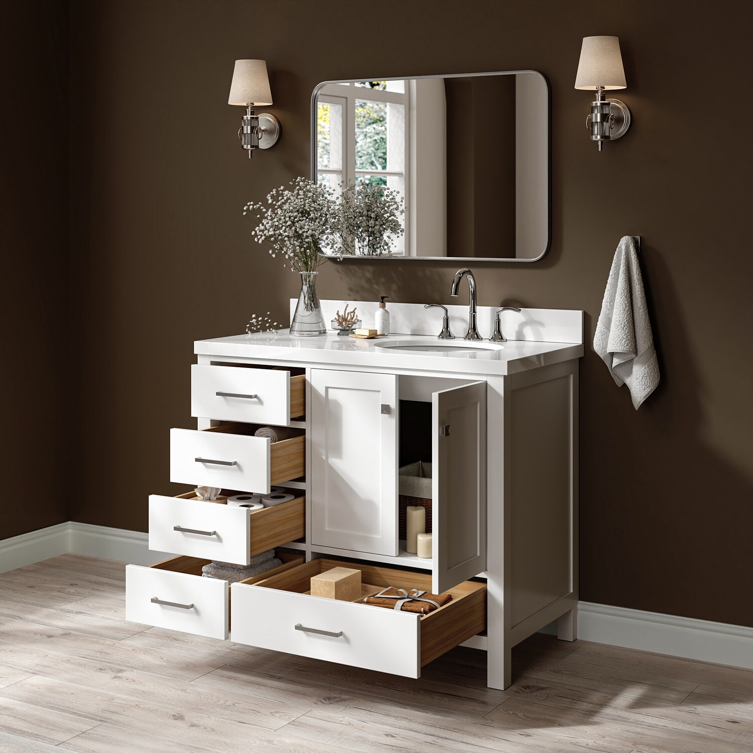 ARIEL A043SRWQOVOWHT Bath-Vanity-Combo - View #3