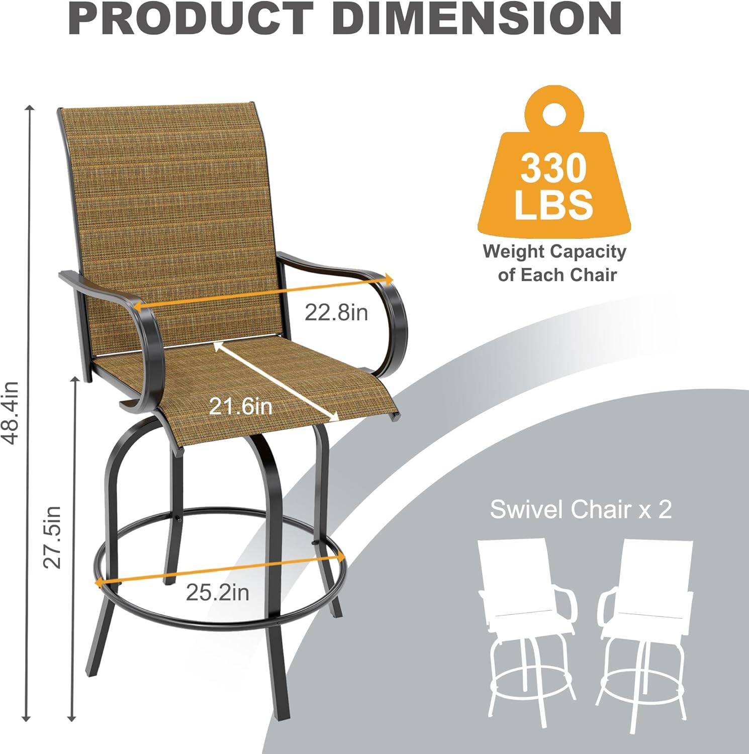 Qeetex LHF-HW-PPG-334N9LGM Patio-Conversation-Sets - View #2