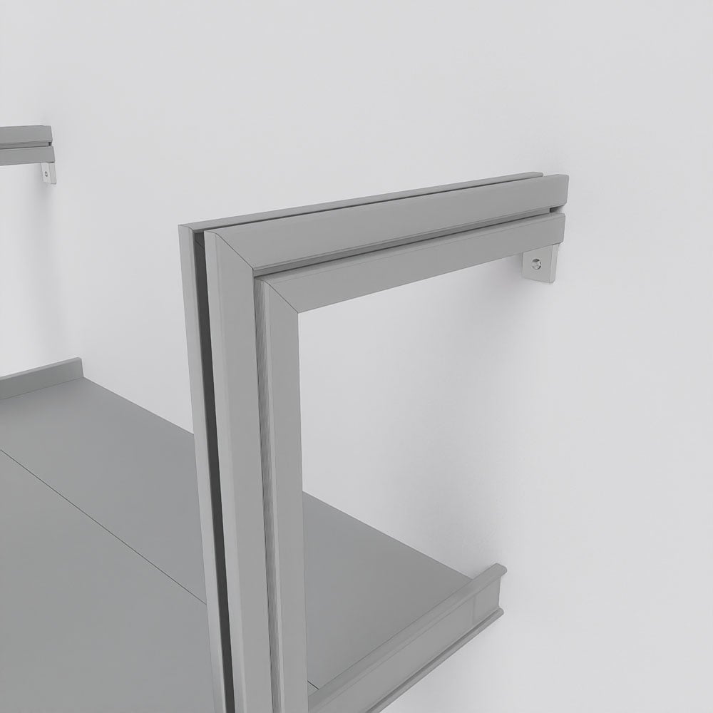 Modern Shelving ALUMPAL-1224-SS Wall-Mounted-Shelving - View #8