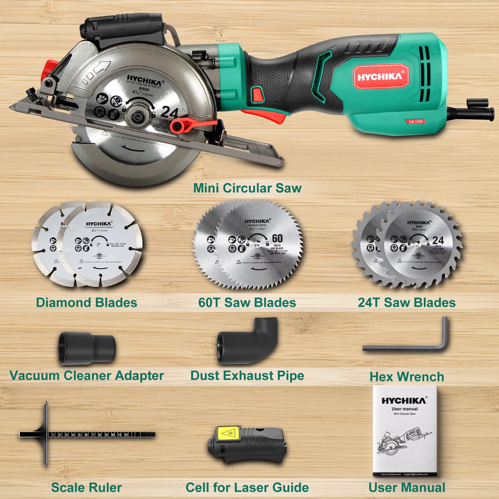 HYCHIKA 4-1/2-in Corded Circular Saw in the Circular Saws department at 