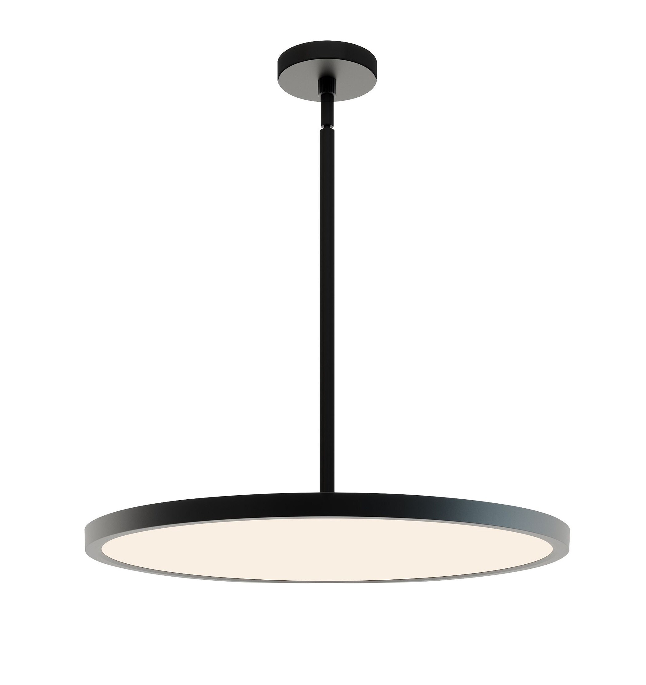 Edge 24" Black Aluminum LED Round Pendant Light