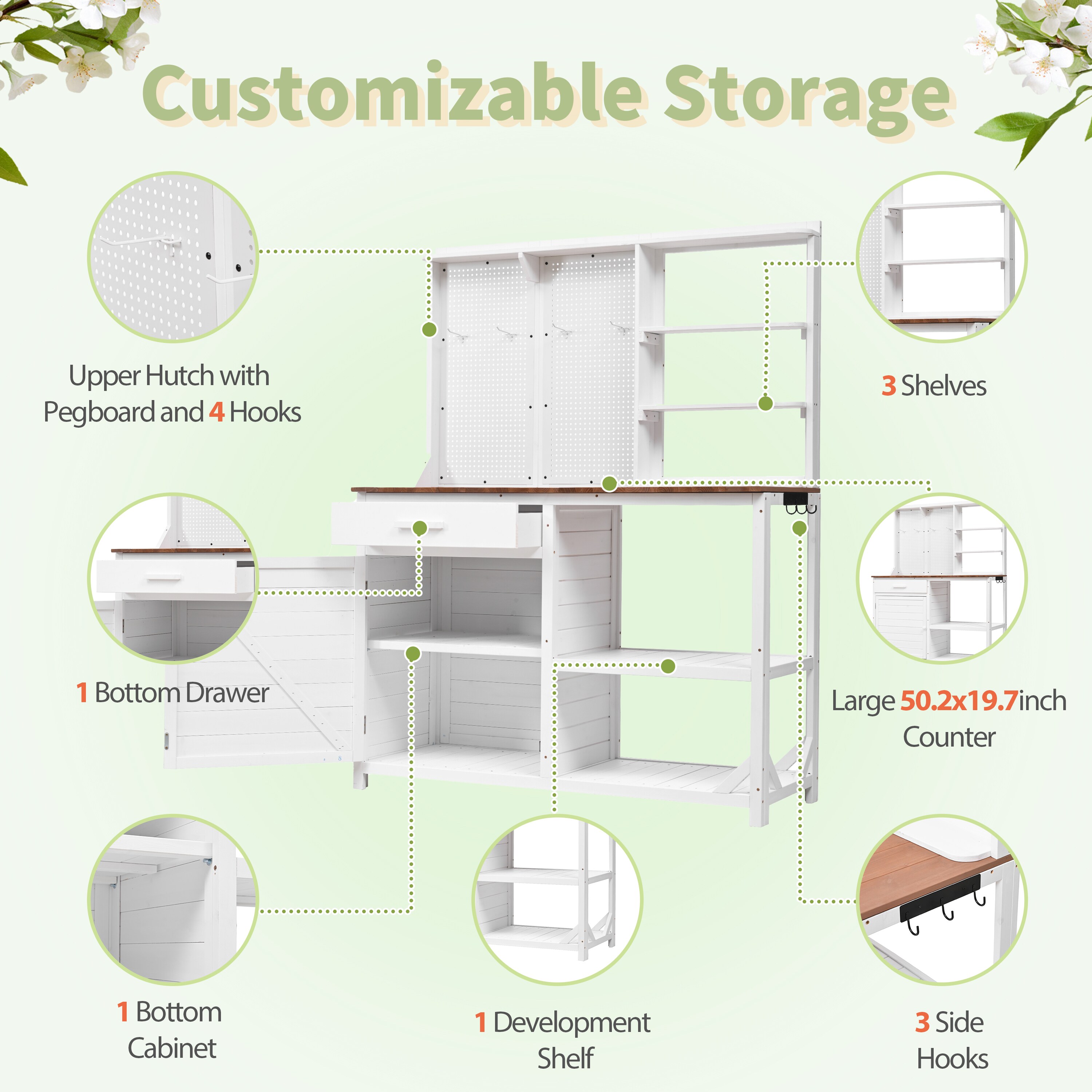 AHIOU HOME ZAAHG-P233277KPB Potting-Benches - View #12