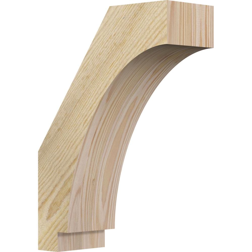 Ekena Millwork BRC04X10X14IMP00RDF 4-in x 10-in x 14-in Douglas Fir Unfinished Wood Imperial Rough Sawn Knee Brace