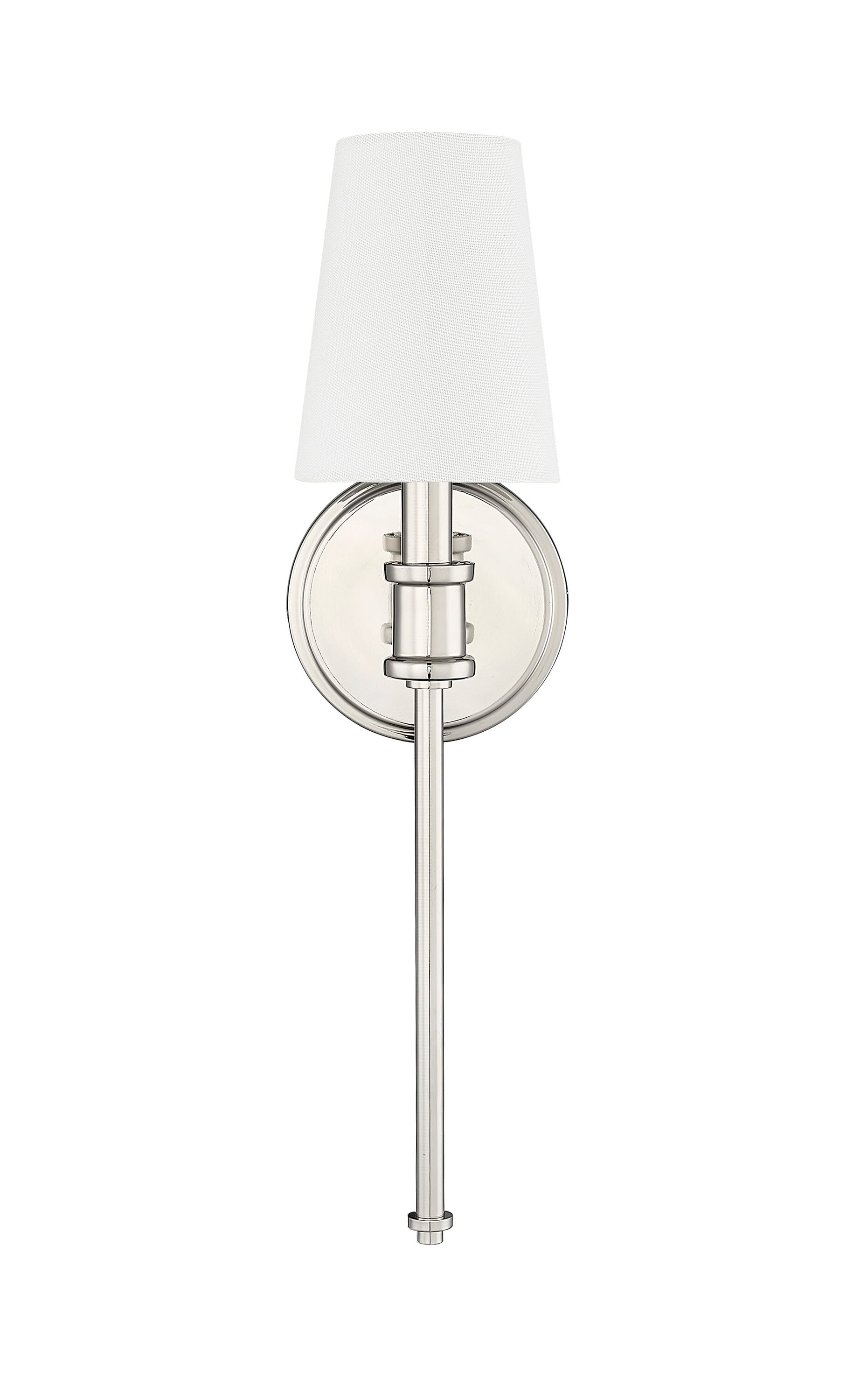 Millennium Lighting 16101-PN 5-in W 1 -Light Polished Nickel Transitional Wall Sconce