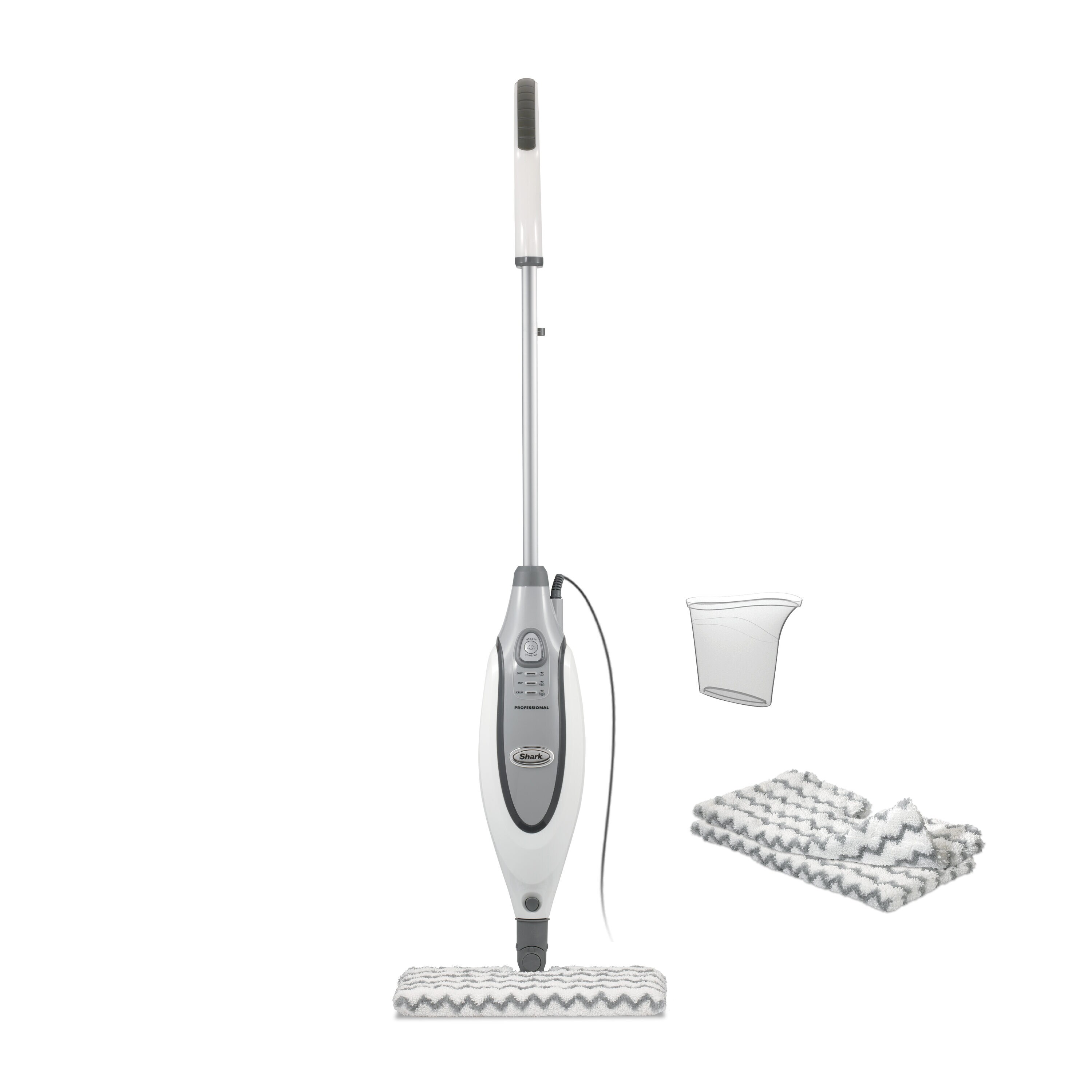 Shark Steam Mop Hard Floor Cleaner for Cleaning and Sanitizing with XL  Removable Water Tank and 18-Foot Power Cord (S1000A),White