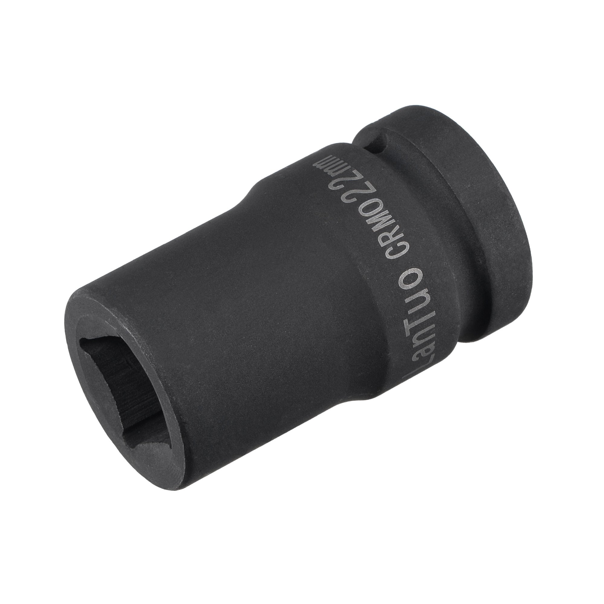 Unique Bargains 1 Inch Drive by 22mm Square Impact Socket CR-MO 80mm Length Standard Metric Sizes #S26050800UX6221