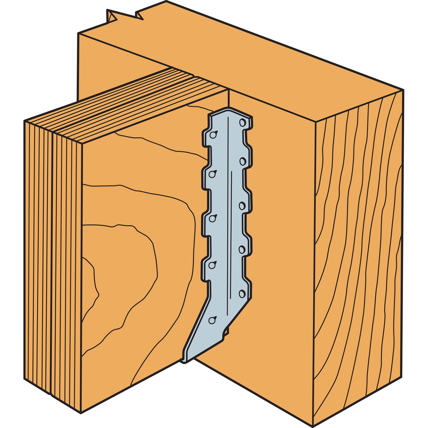 Simpson Strong-Tie HUS Galvanized Face-Mount Joist Hanger for 1-3