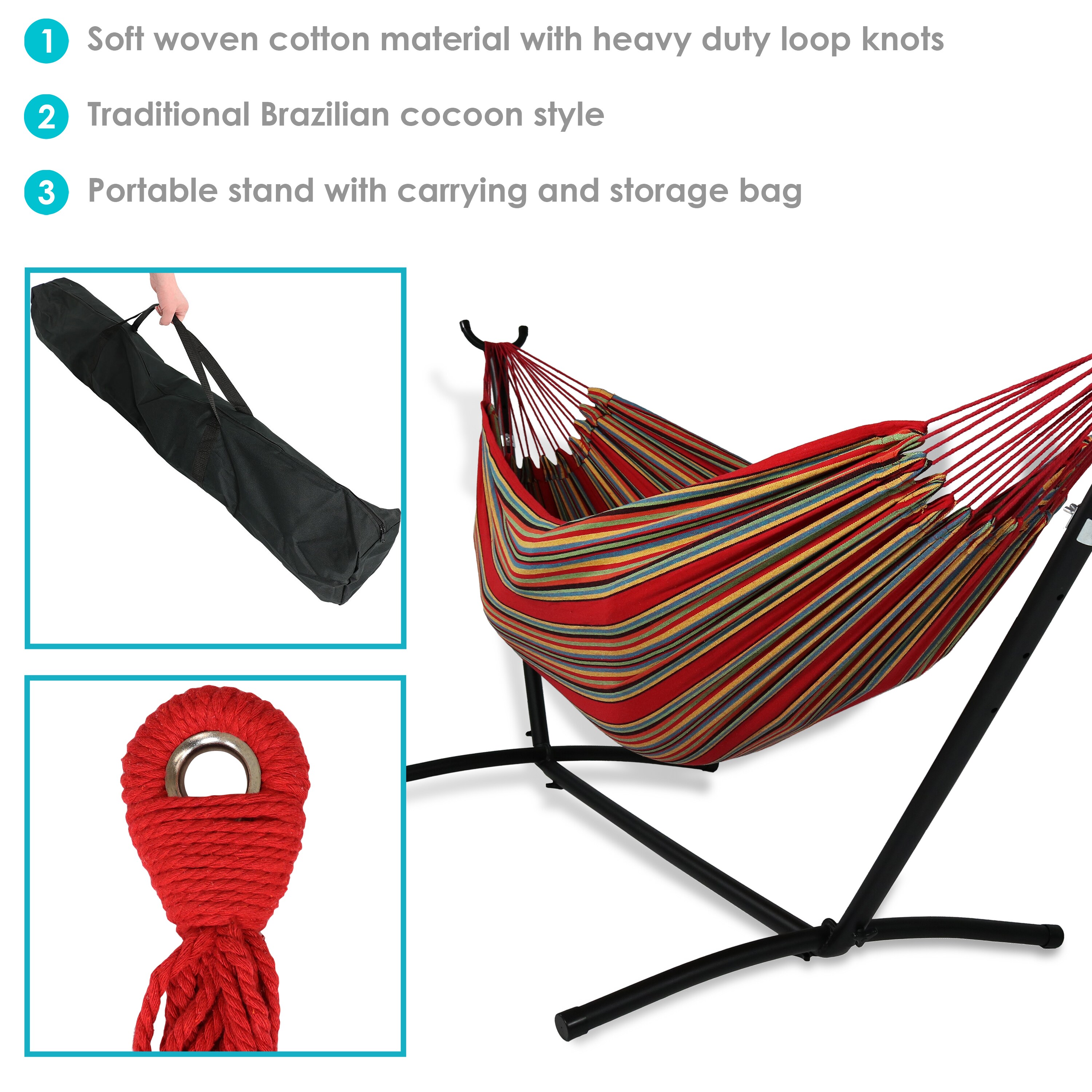 Sunnydaze Decor DB COMBO-SUNSET hammocks - View #4