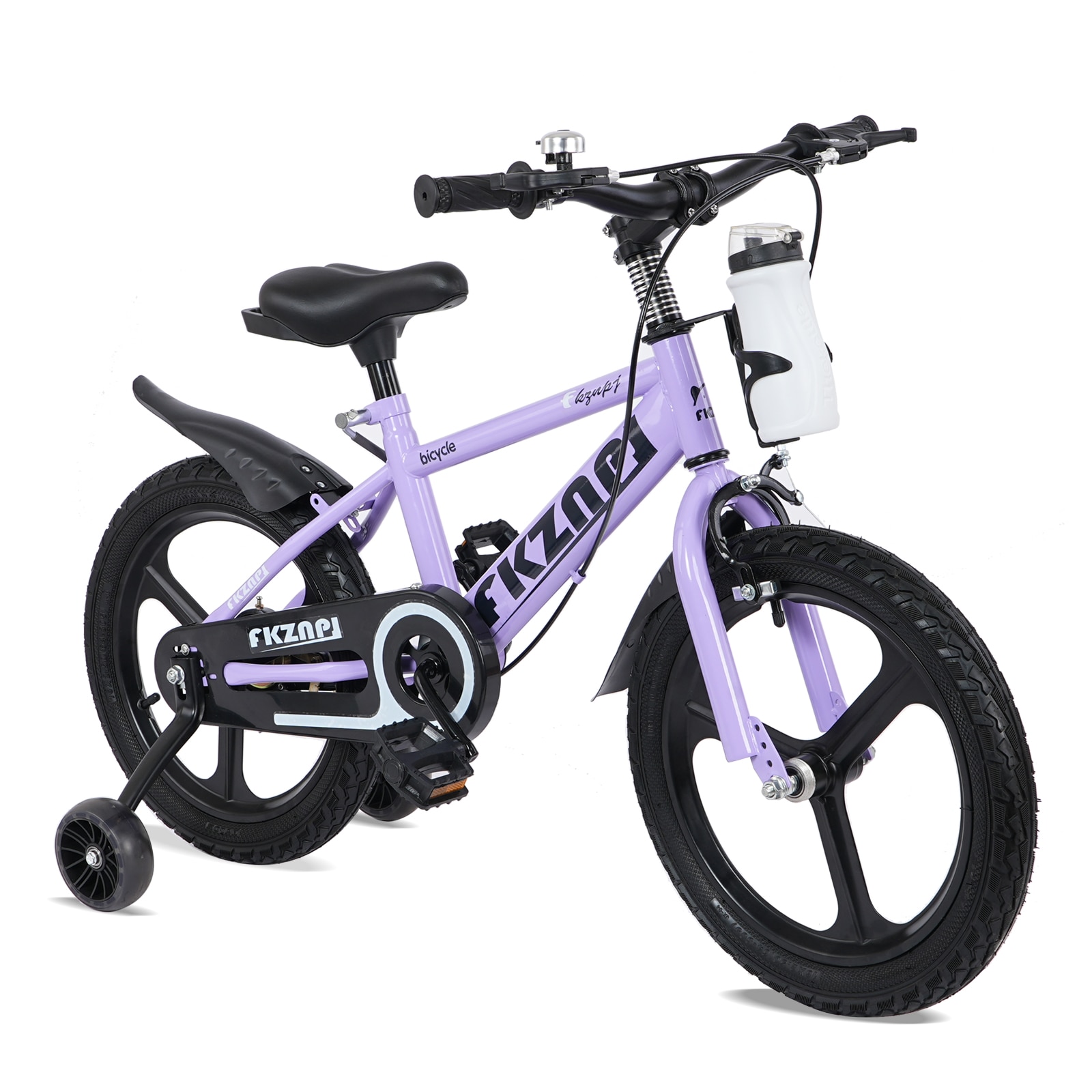 LUXEYARD Kids Bike 18 Inch High Carbon Steel Frame Magnesium Alloy Wheels Training Wheels with Night Glow Adjustable Seat Water Bottle Girls and Boys Bicycle Ages 3-9 Toddler Bike