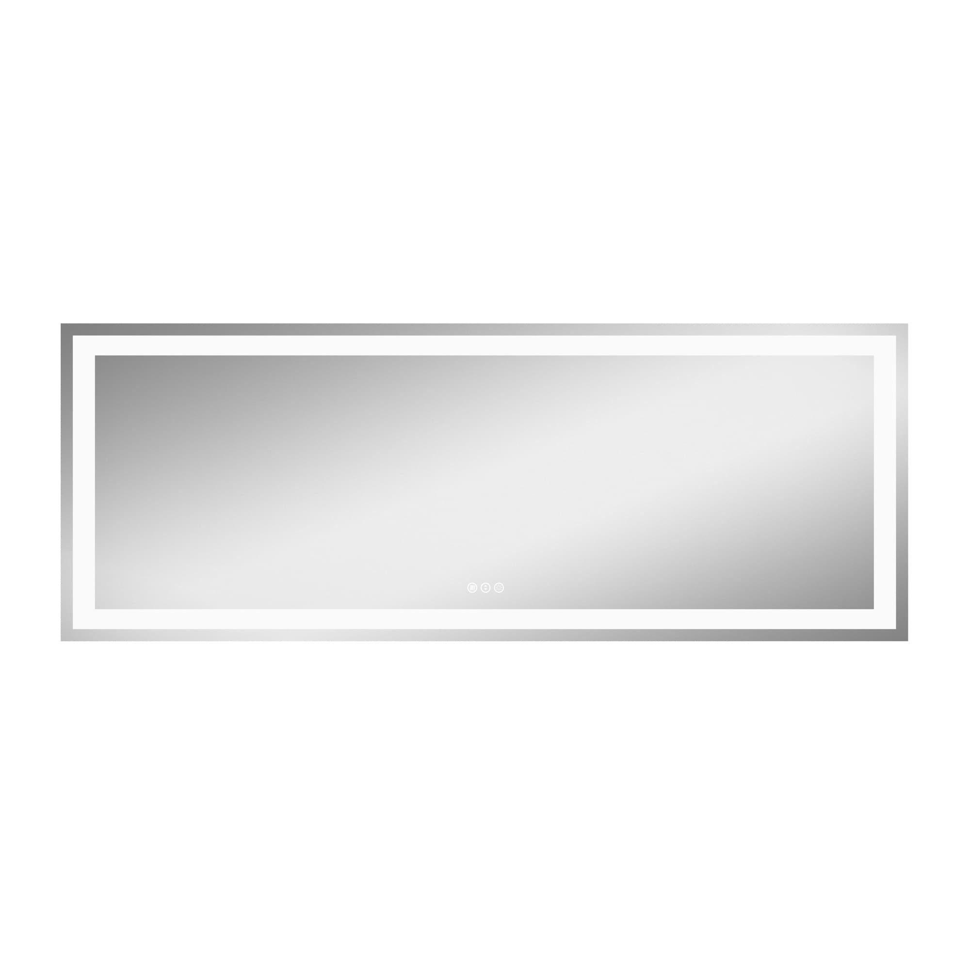 Boyel Living 36 in W x 96 in L Rectangular Frameless Wall Bathroom Vanity Mirror with Front and Backlit and Anti Fog