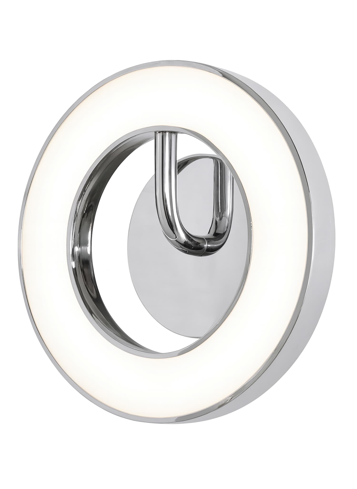 AFX One 9.61-in W 1 -Light Polished Chrome Integrated LED Wall Sconce