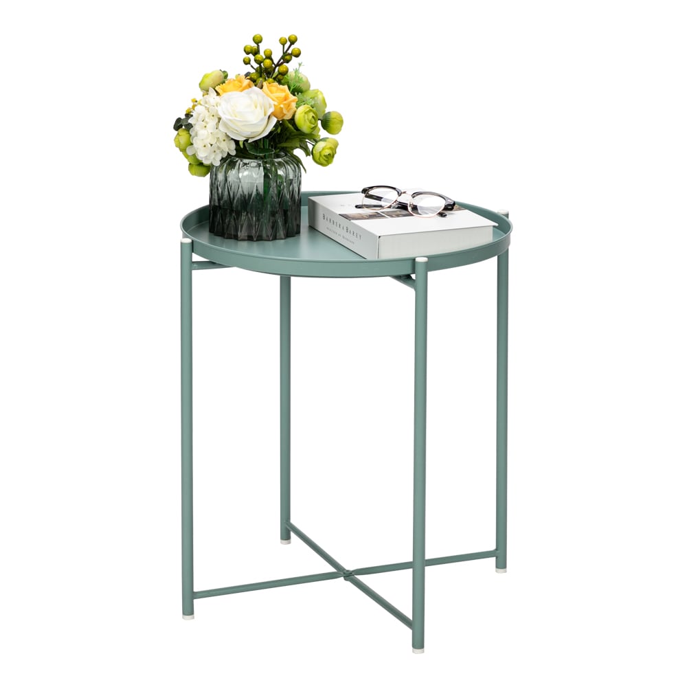 Winado 303031703194 18.92-in W x 21.06-in H Green Metal Modern End Table Assembly Required