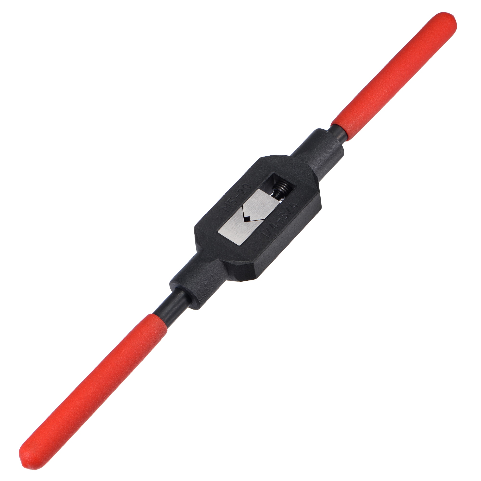 Unique Bargains Adjustable Tap Wrench Handle for 1/4inch-3/4inch (UNC/UNF) / Metric M5-M20 Taps Thread Tap Holder Reamer Hand Tapping Tool for Machinist Repair with Plastic Dipped Handle #S25092300UX2257