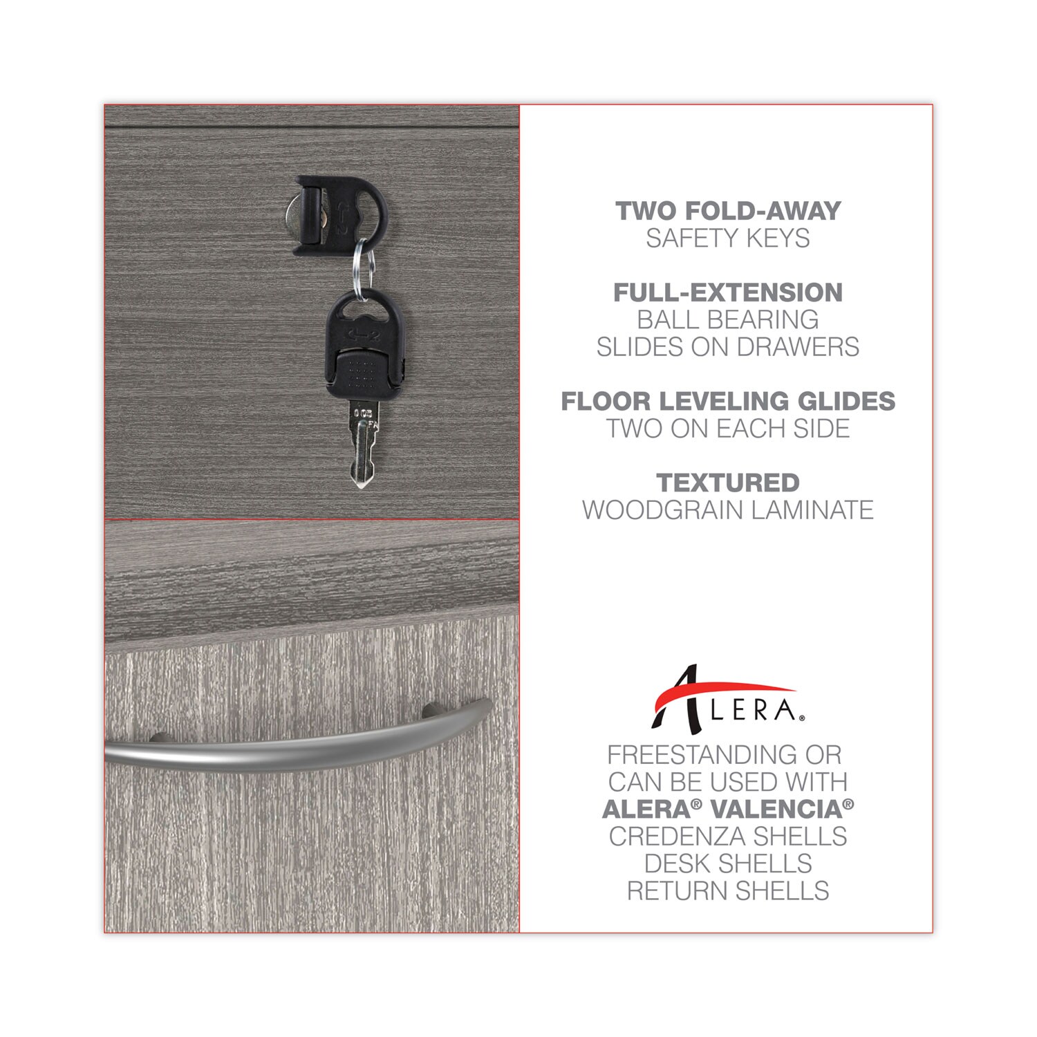 Alera ALEVA542822GY Filing-Cabinets - View #2