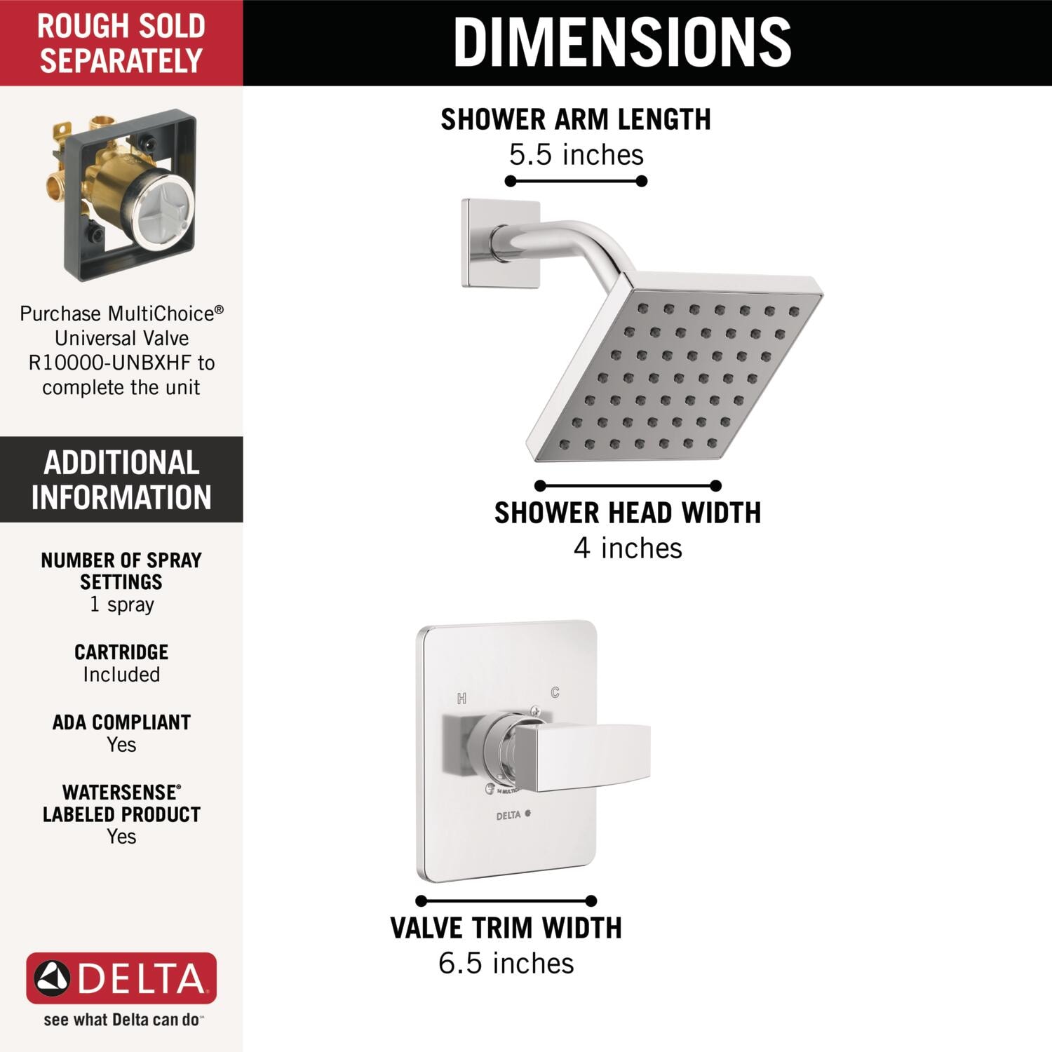 Delta T14267-PP Tub-Shower-Faucets - View #3