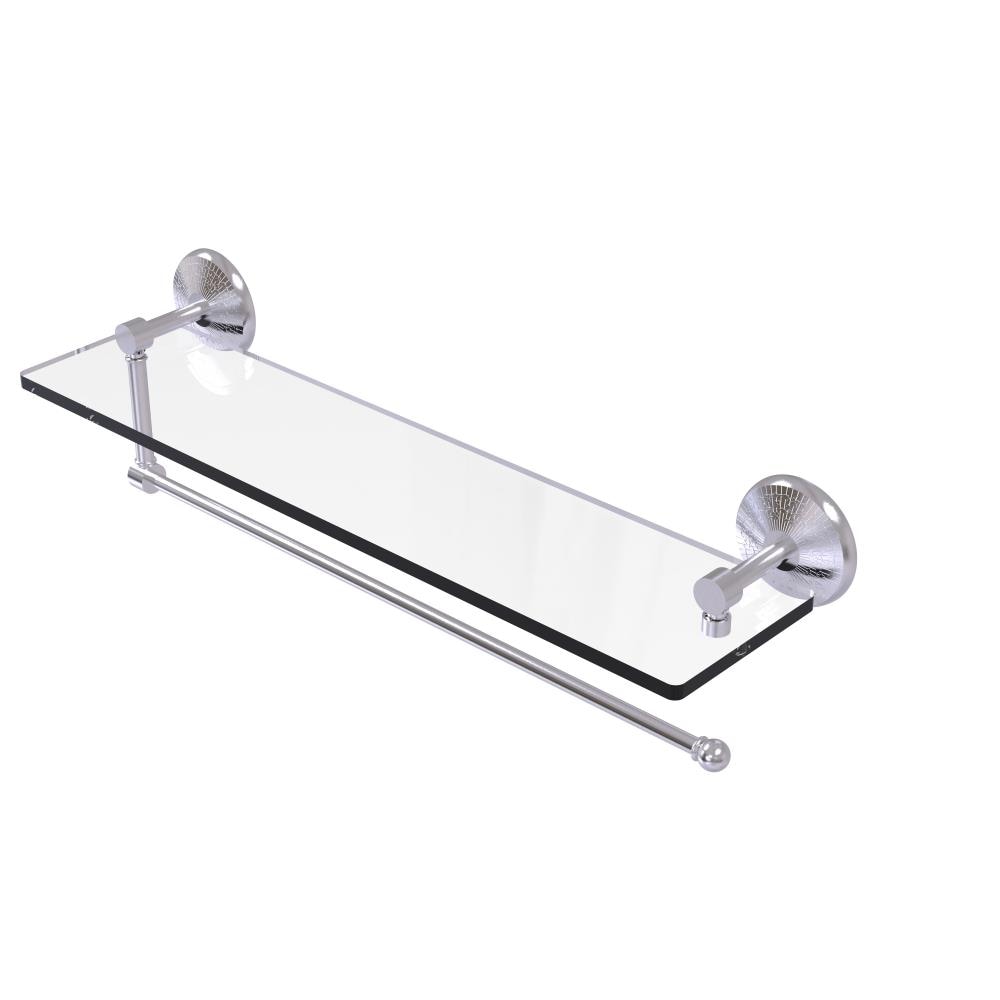 Allied Brass PMC-1PT/22-SCH Prestige Monte Carlo Satin Chrome Wall mount Bathroom Shelf ( 22-in x 5-in x 5-in )