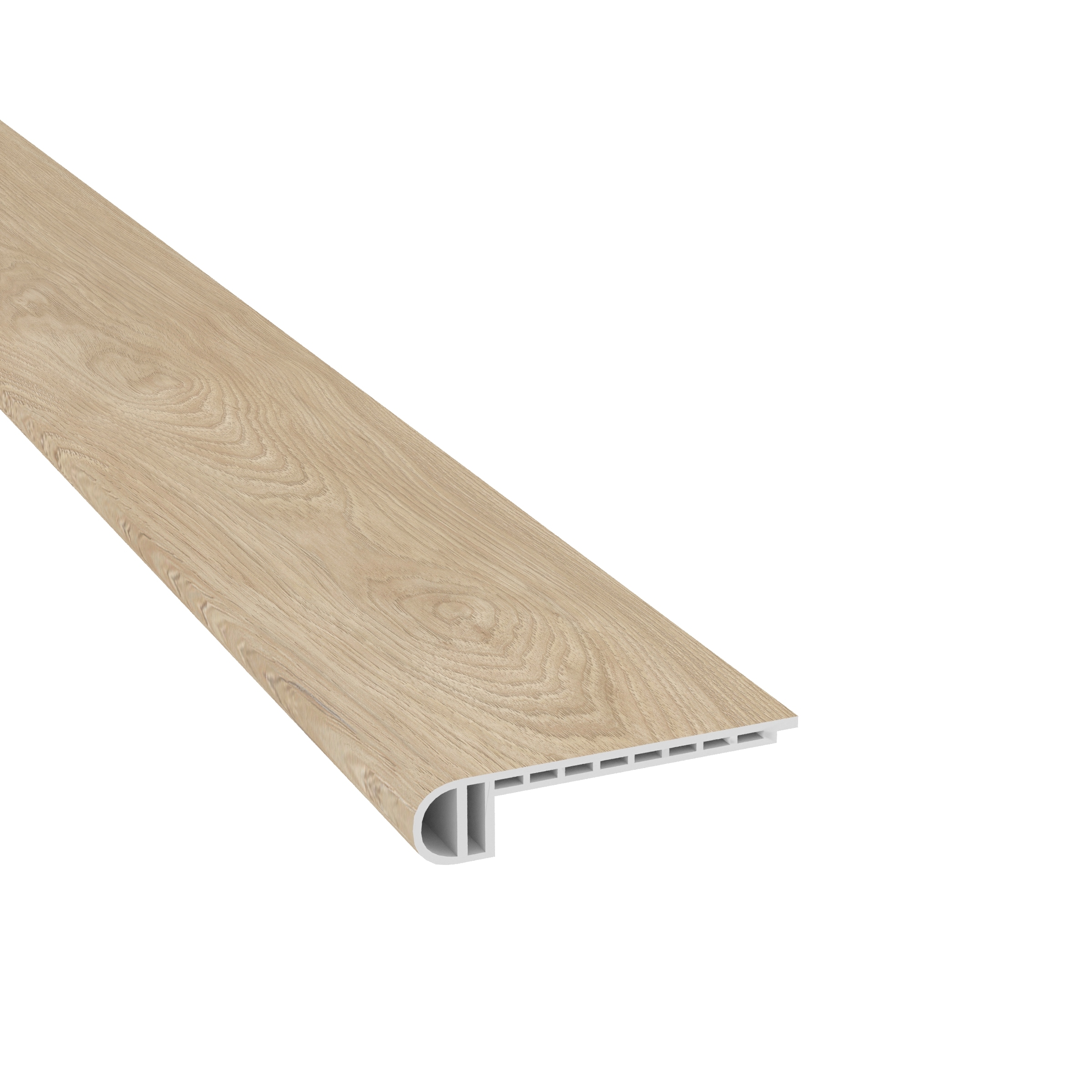 CALI 7903500821 Laguna 49.8-in x 12.2-in x 1.73-in Sandstone Wash Vinyl Reversible return Eased edge Stair Tread