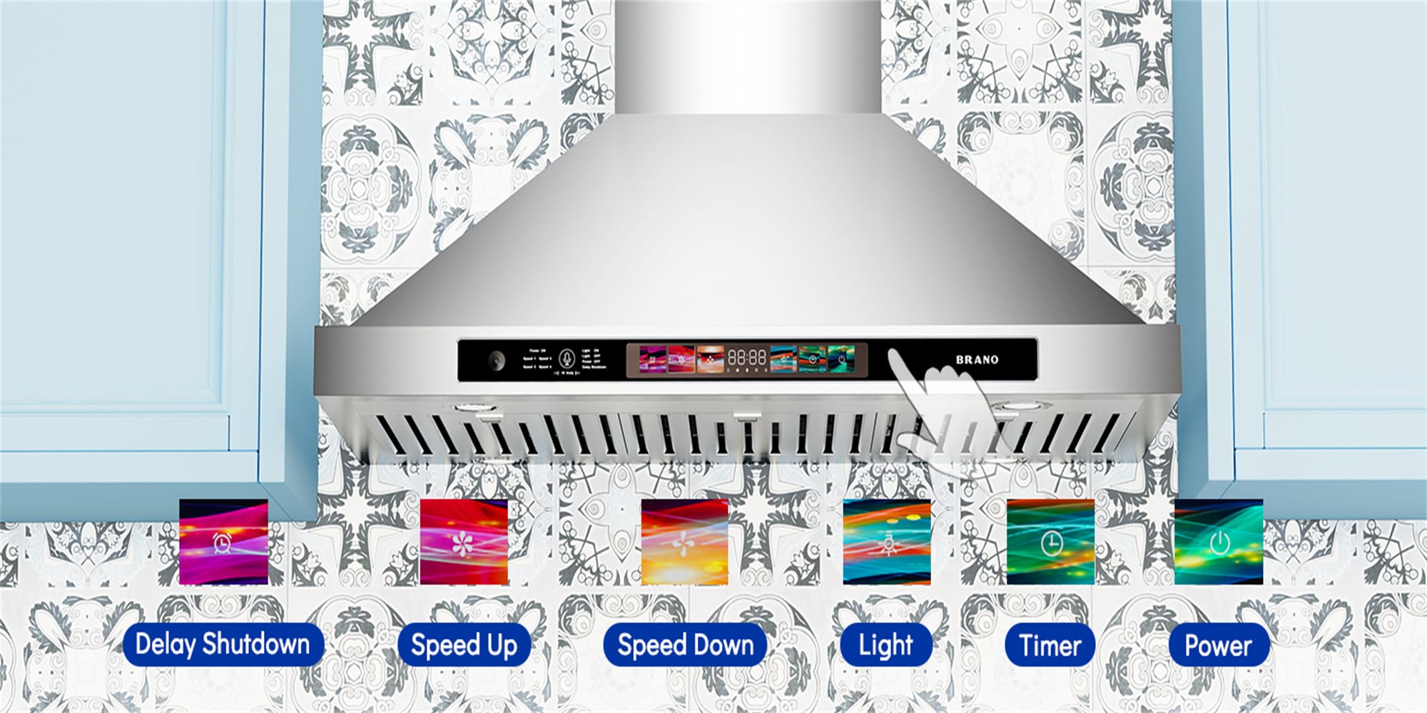 Damerin IU-RD09 Wall-Mounted-Range-Hoods - View #16