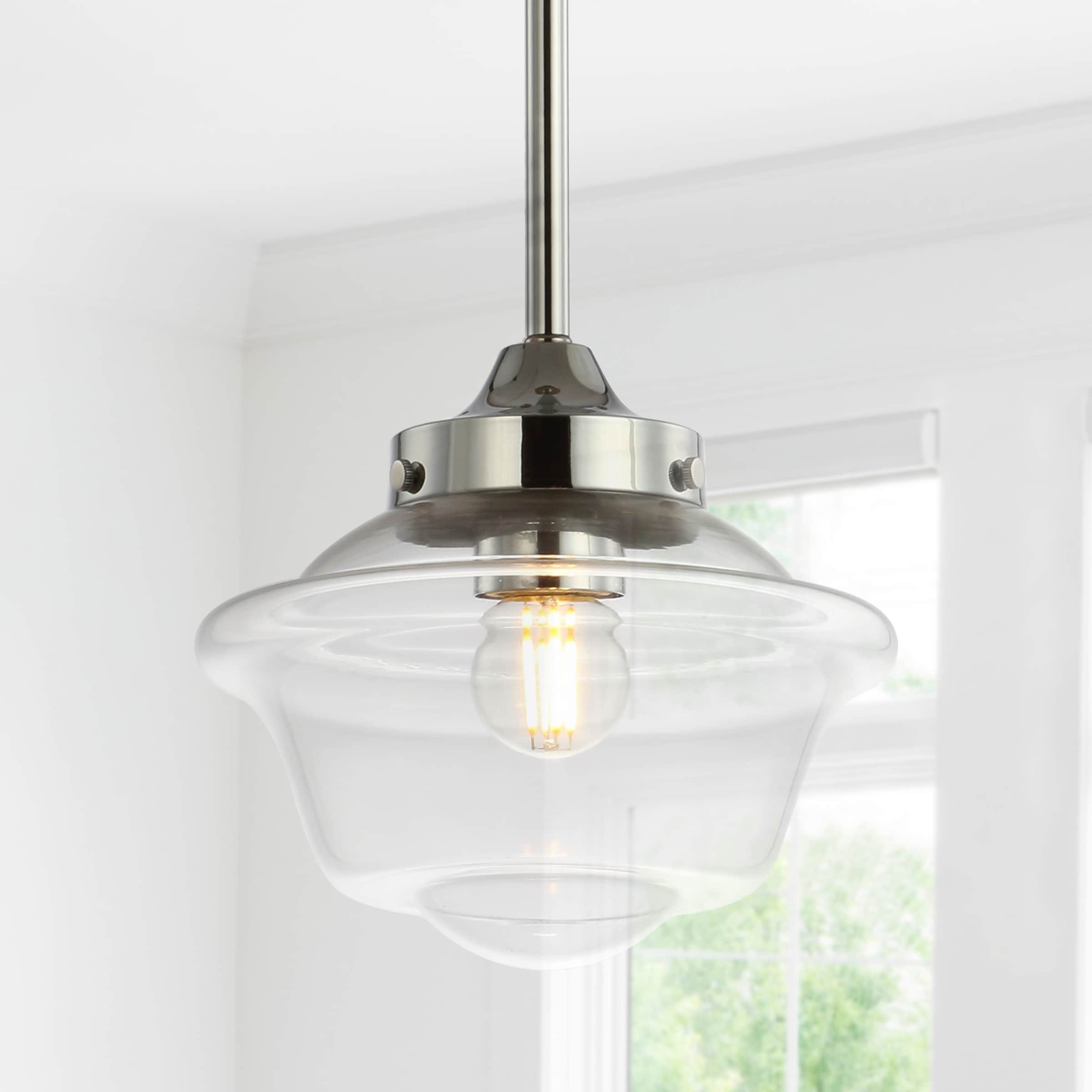 Kurtz 7.25" Chrome Glass LED Pendant Light